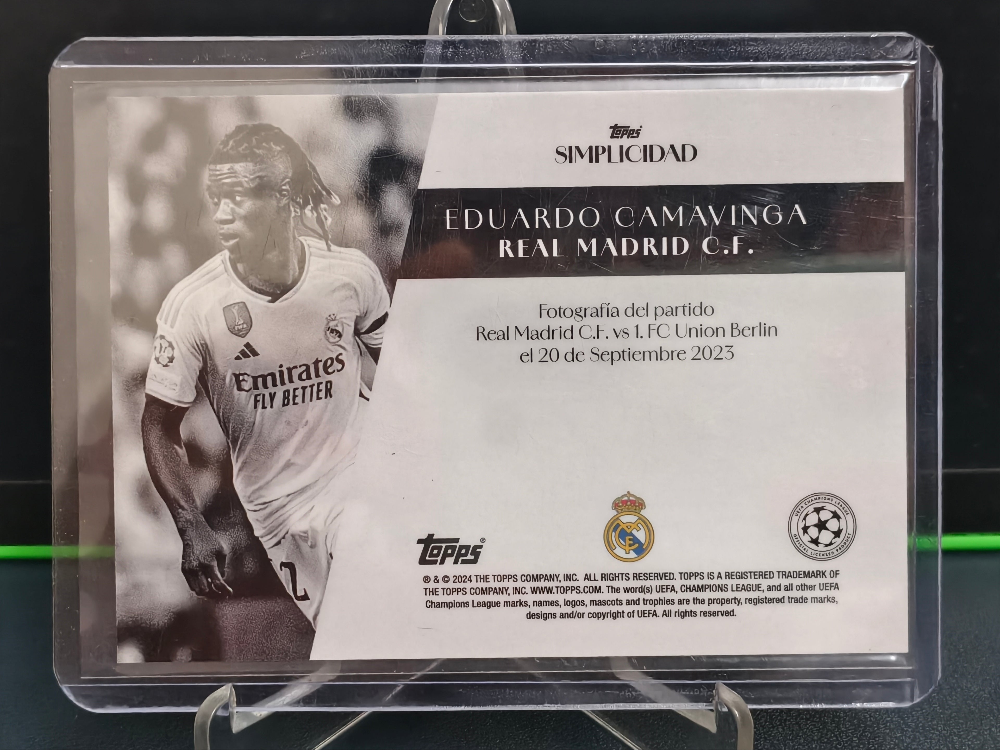 Eduardo Camavinga - 3/5 Auto Card - Topps Simplicidad 23-24