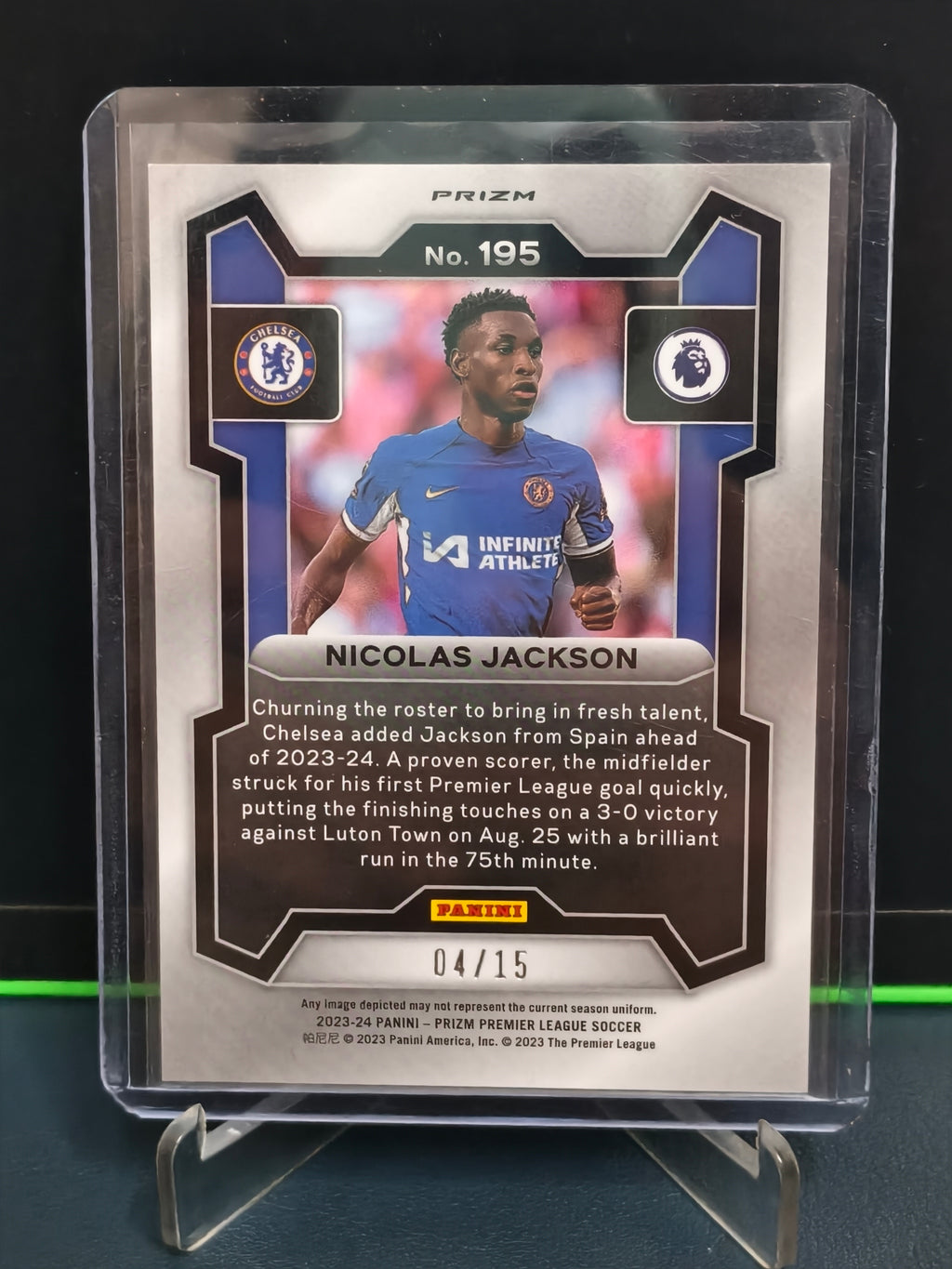 Nicolas Jackson - 4/15 Card - Panini Prizm PL 23-24