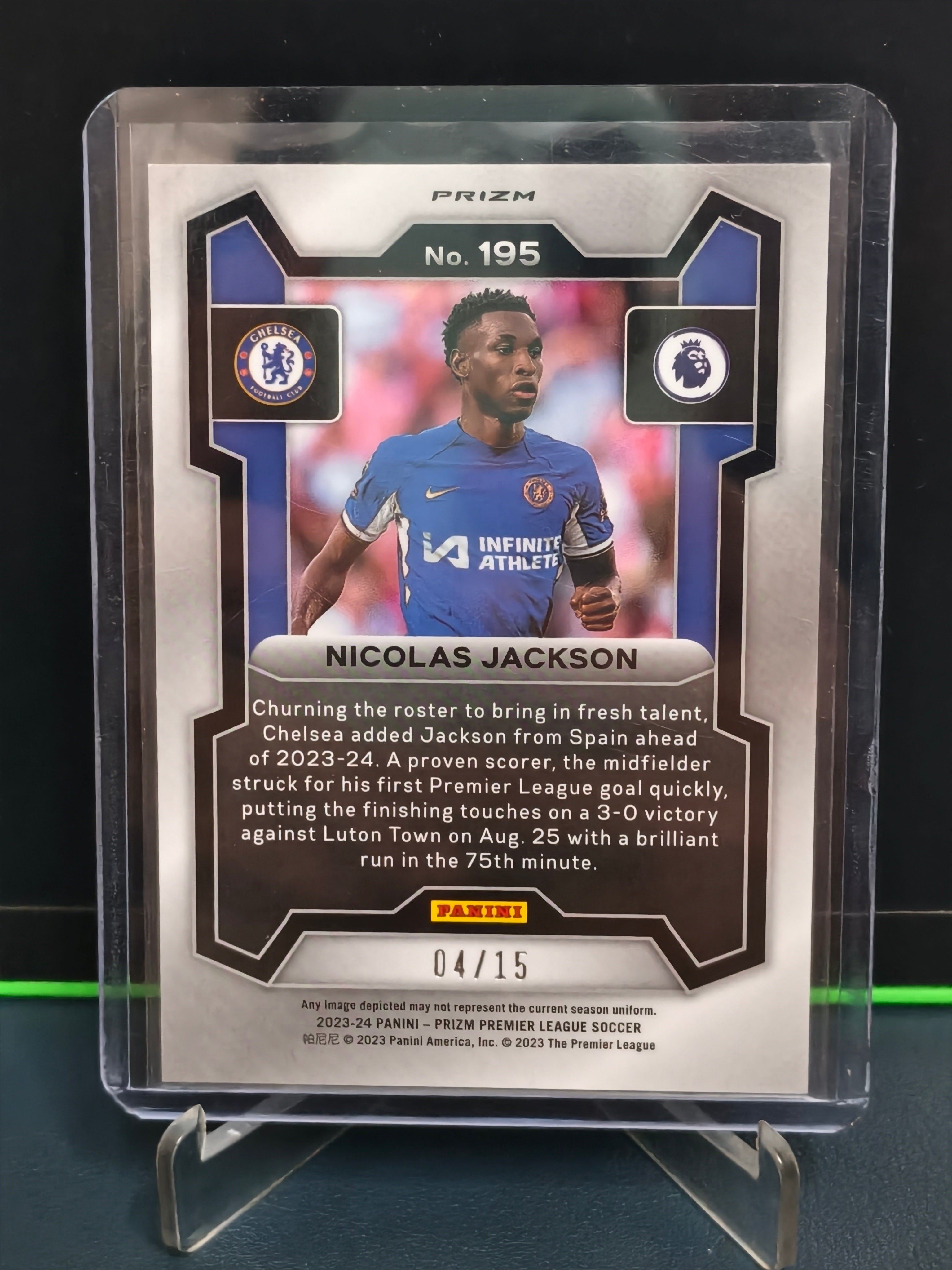 Nicolas Jackson - 4/15 Card - Panini Prizm PL 23-24