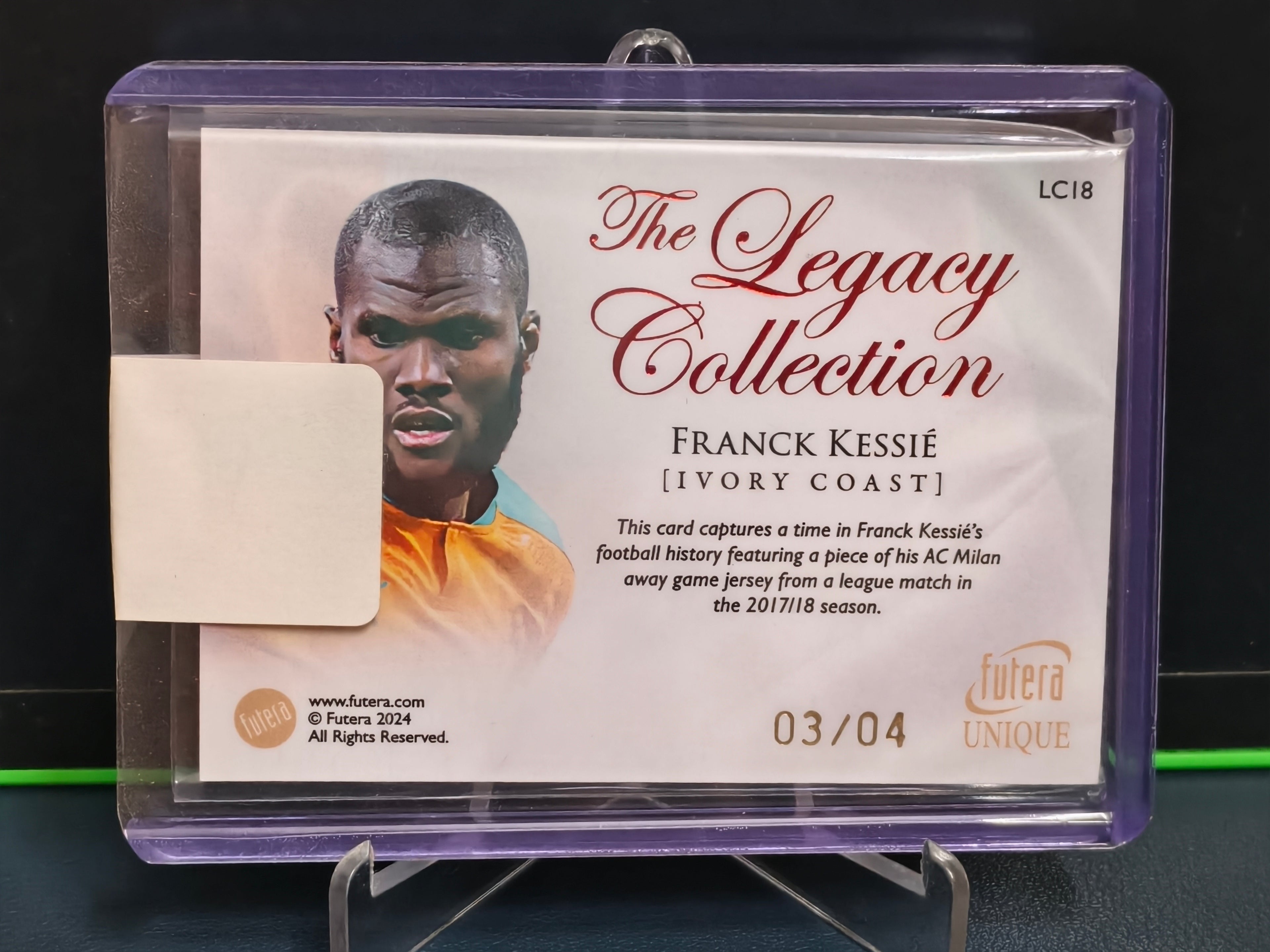 Franck Kessie - 3/4 Memorabilia Card - Futera Unique 2024