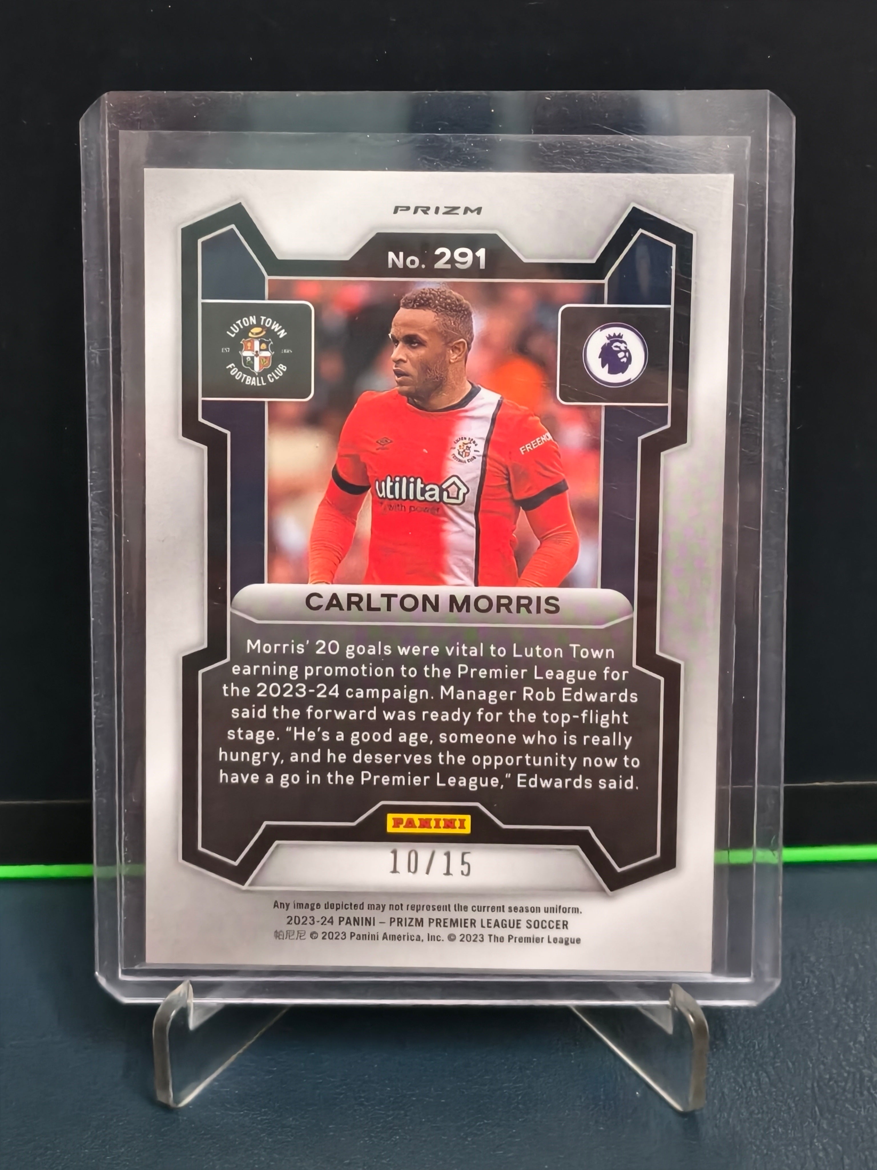 Carlton Morris - 10/15 Card - Panini Prizm PL 23-24