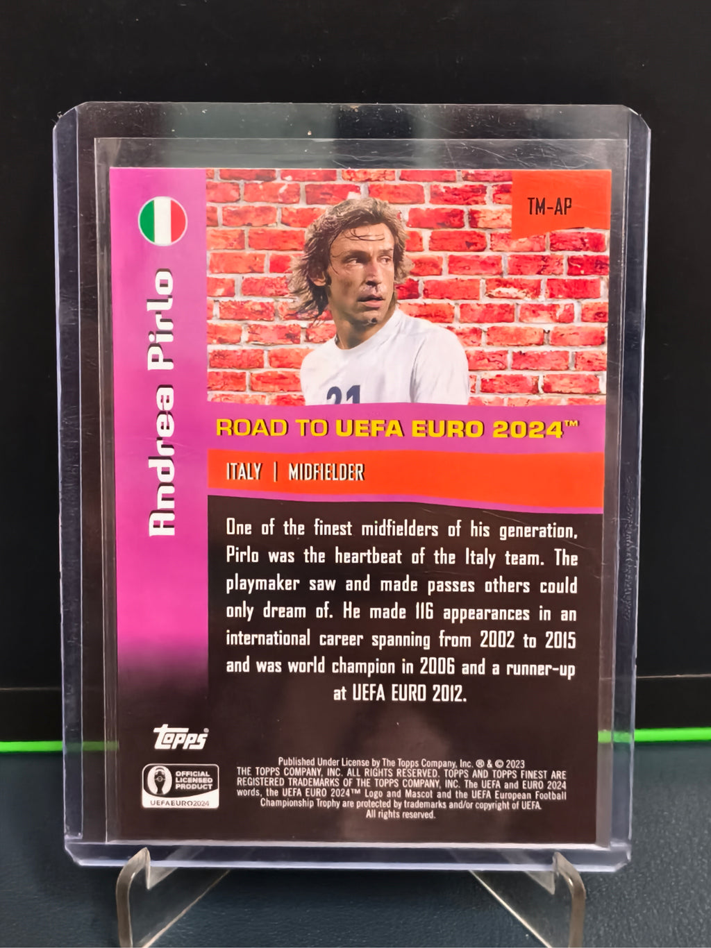 Andrea Pirlo - 25/50 The Man Card - Topps Finest Road to UEFA Euro 2024