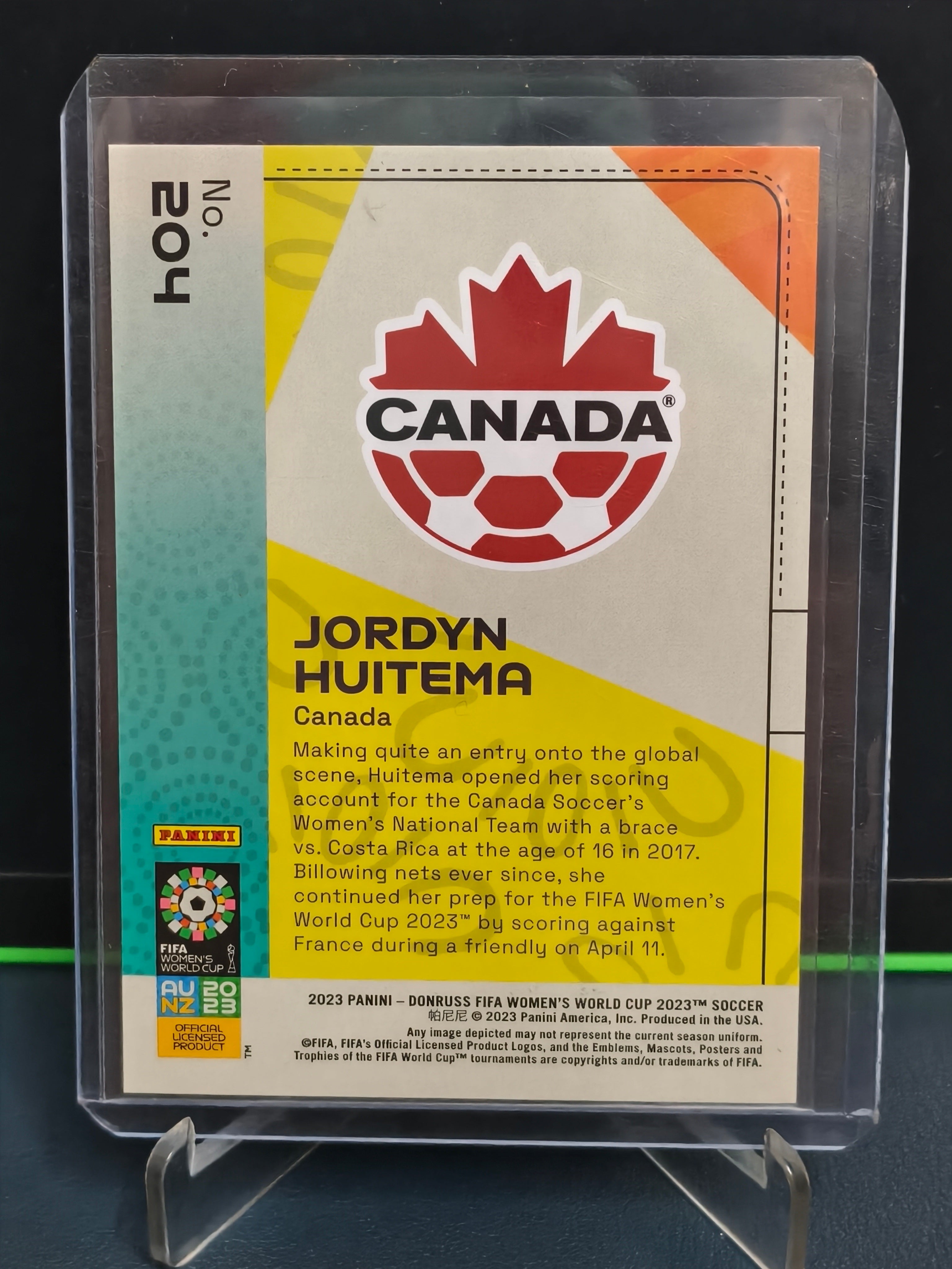Jordyn Huitema - 11/49 Card - Panini Donruss FIFA Women's WC 2023