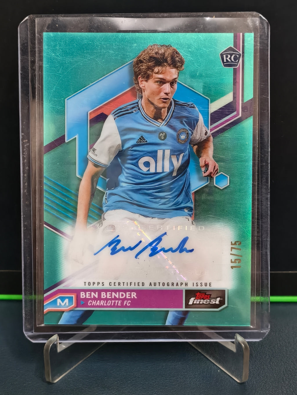 Ben Bender - 15/75 Auto Card - Topps Finest MLS 23