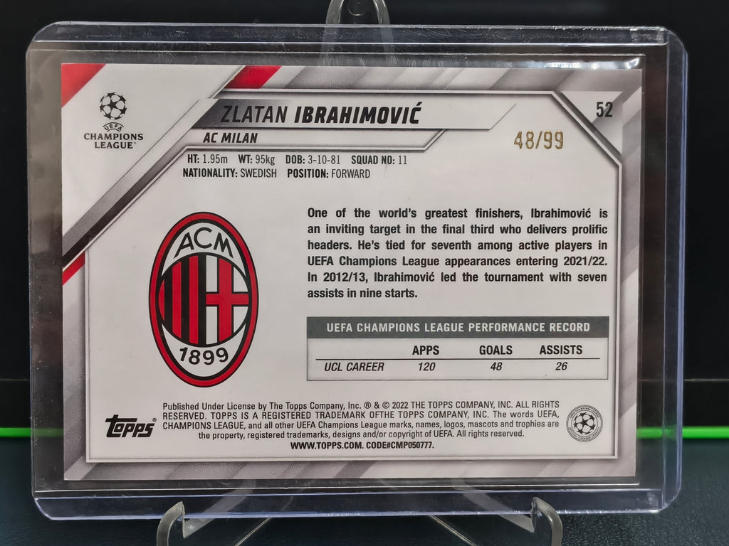 Zlatan Ibrahimovic - 48/99 Card - Topps UCL 21-22