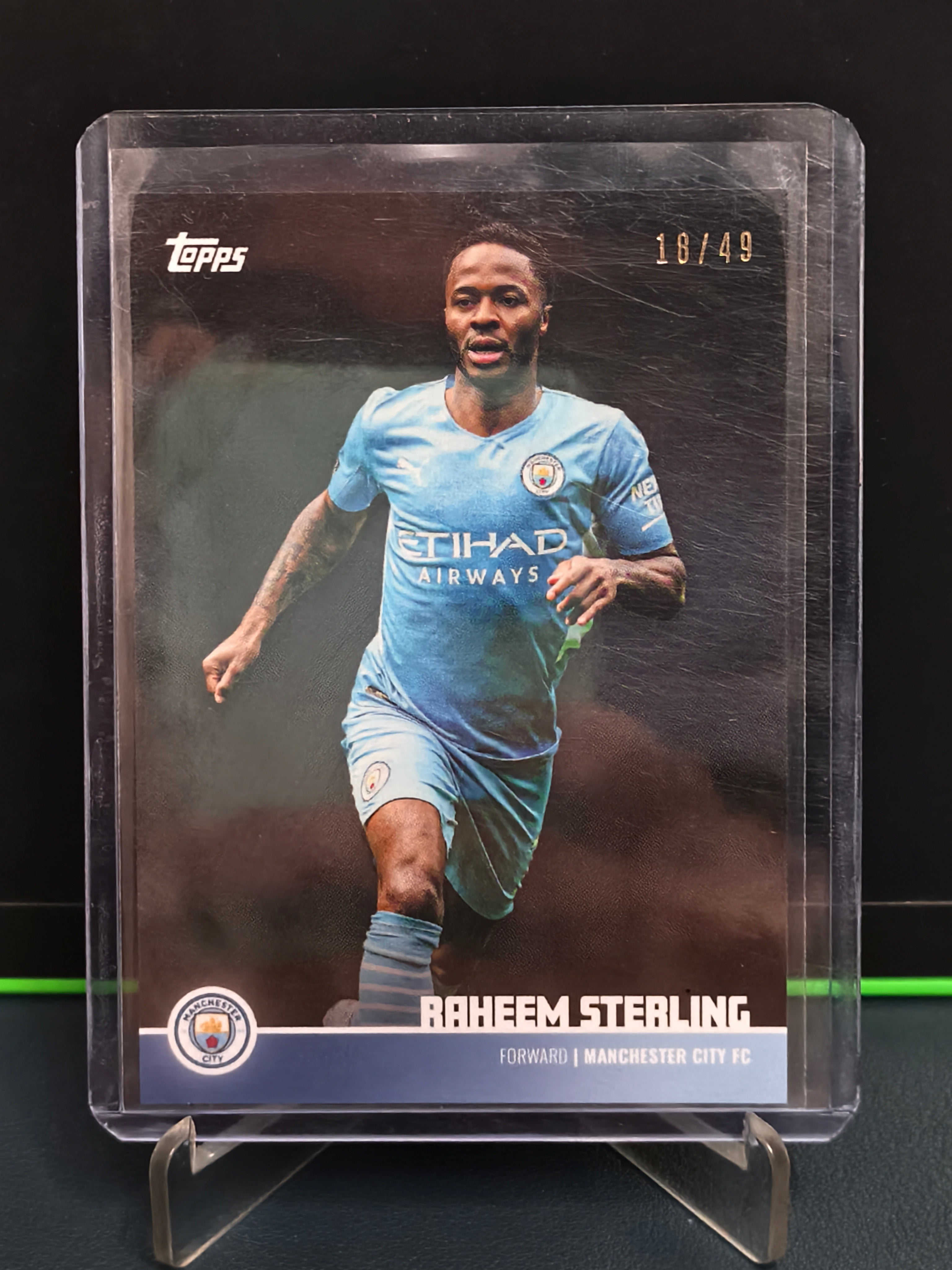 Raheem Sterling - 18/49 Card - Topps Man City Team Set 21-22