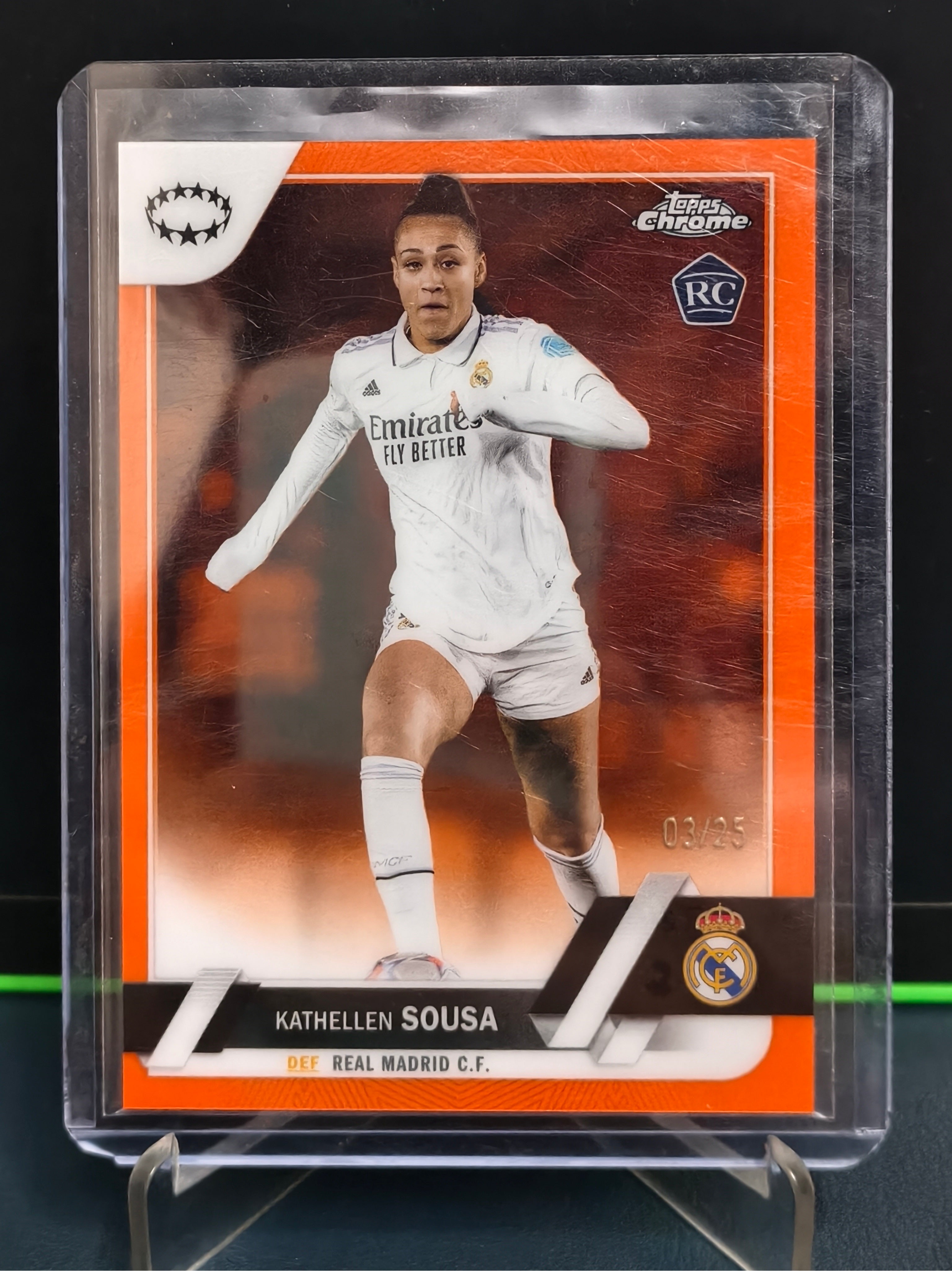 Kathellen Sousa - 3/25 Card - Topps Chrome UWCL 22-23