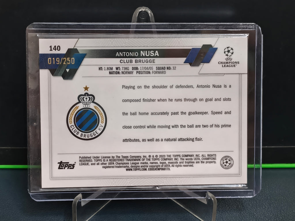 Antonio Nusa - 19/250 Card - Topps Chrome UCC 22-23