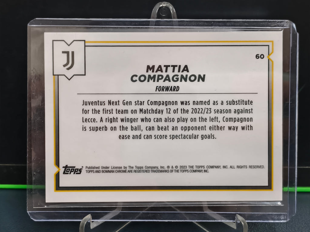 Mattia Compagnon - 89/125 Card - Topps Juventus Chrome 22-23