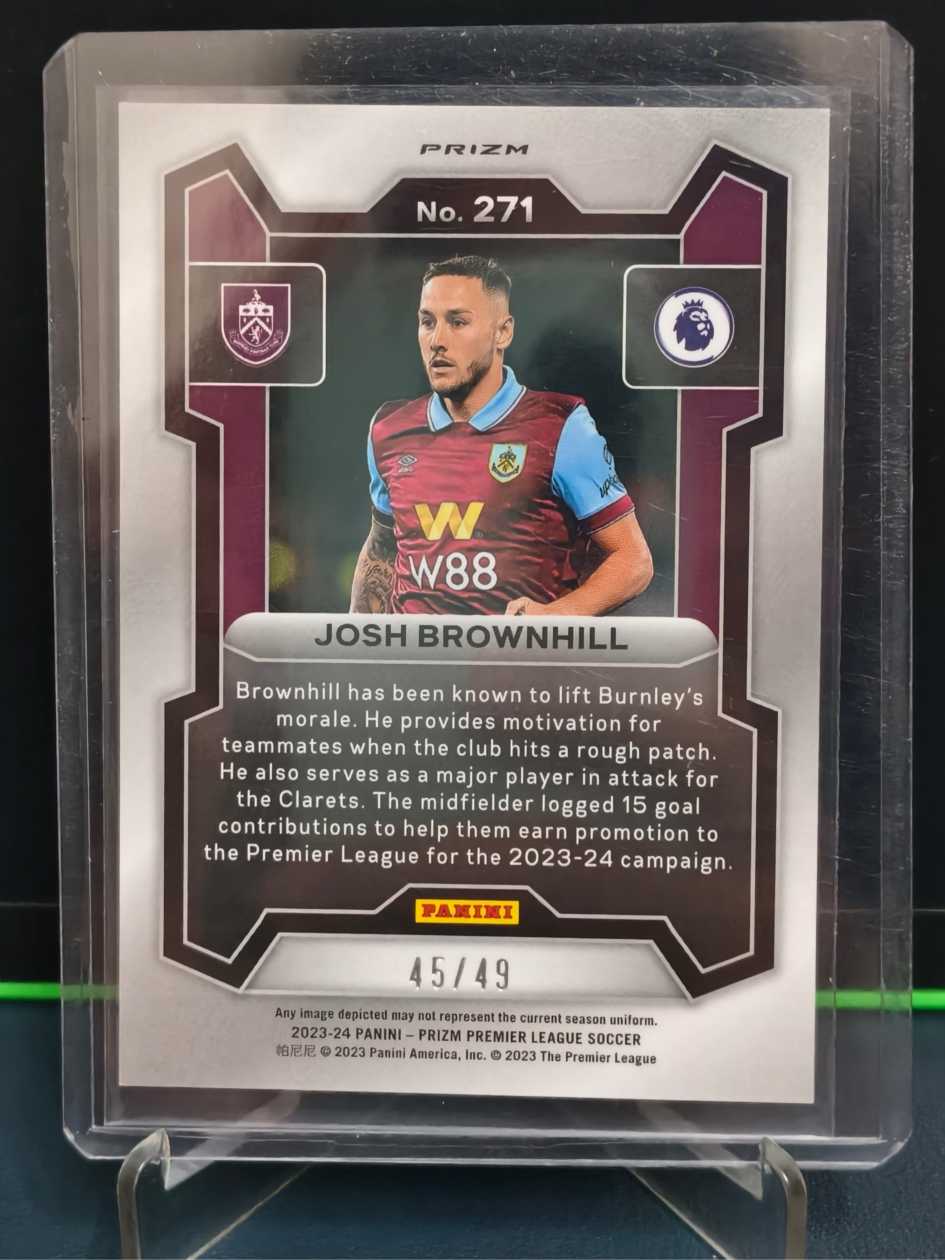 Josh Brownhill - 45/49 Card - Panini Prizm PL 23-24