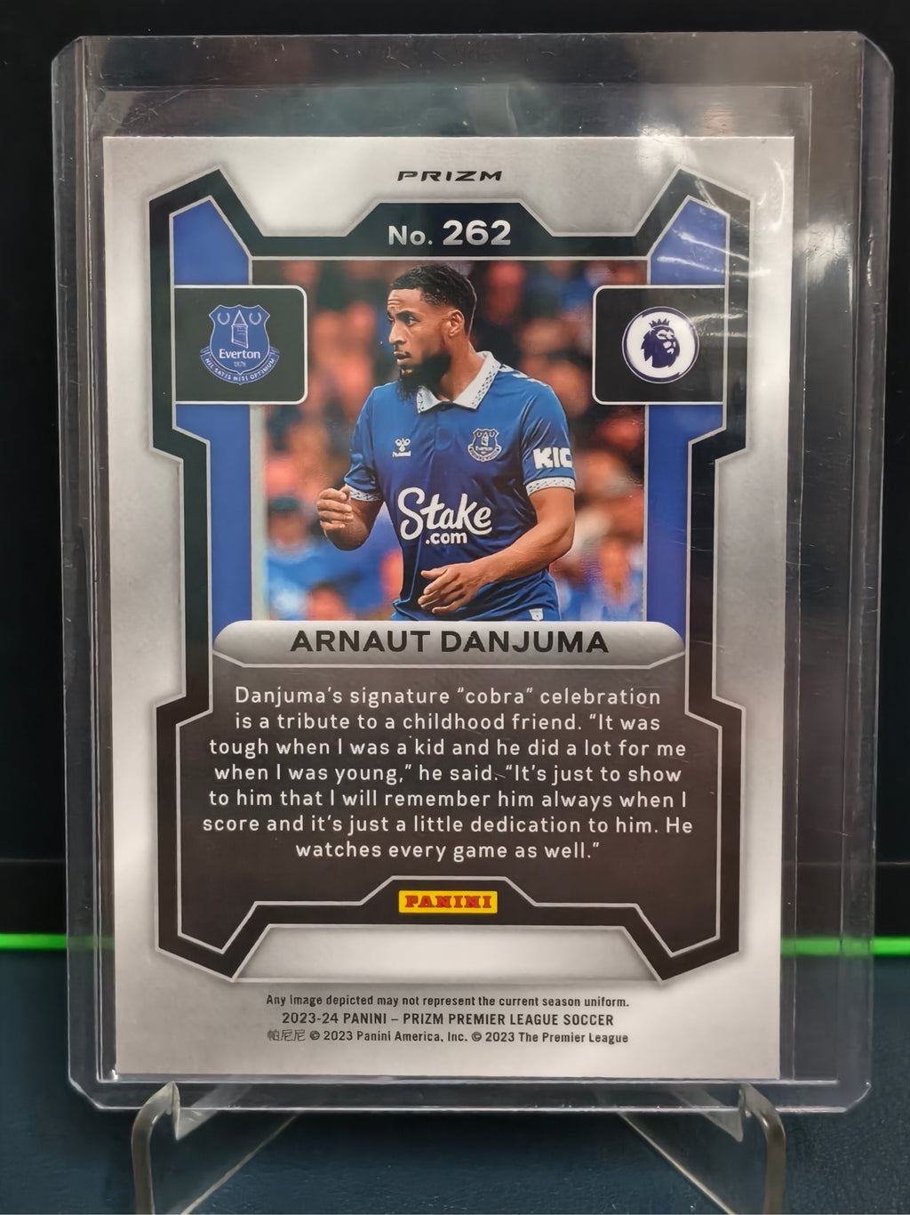 Arnaut Danjuma - Cracked Ice Card - Panini Prizm PL 23-24