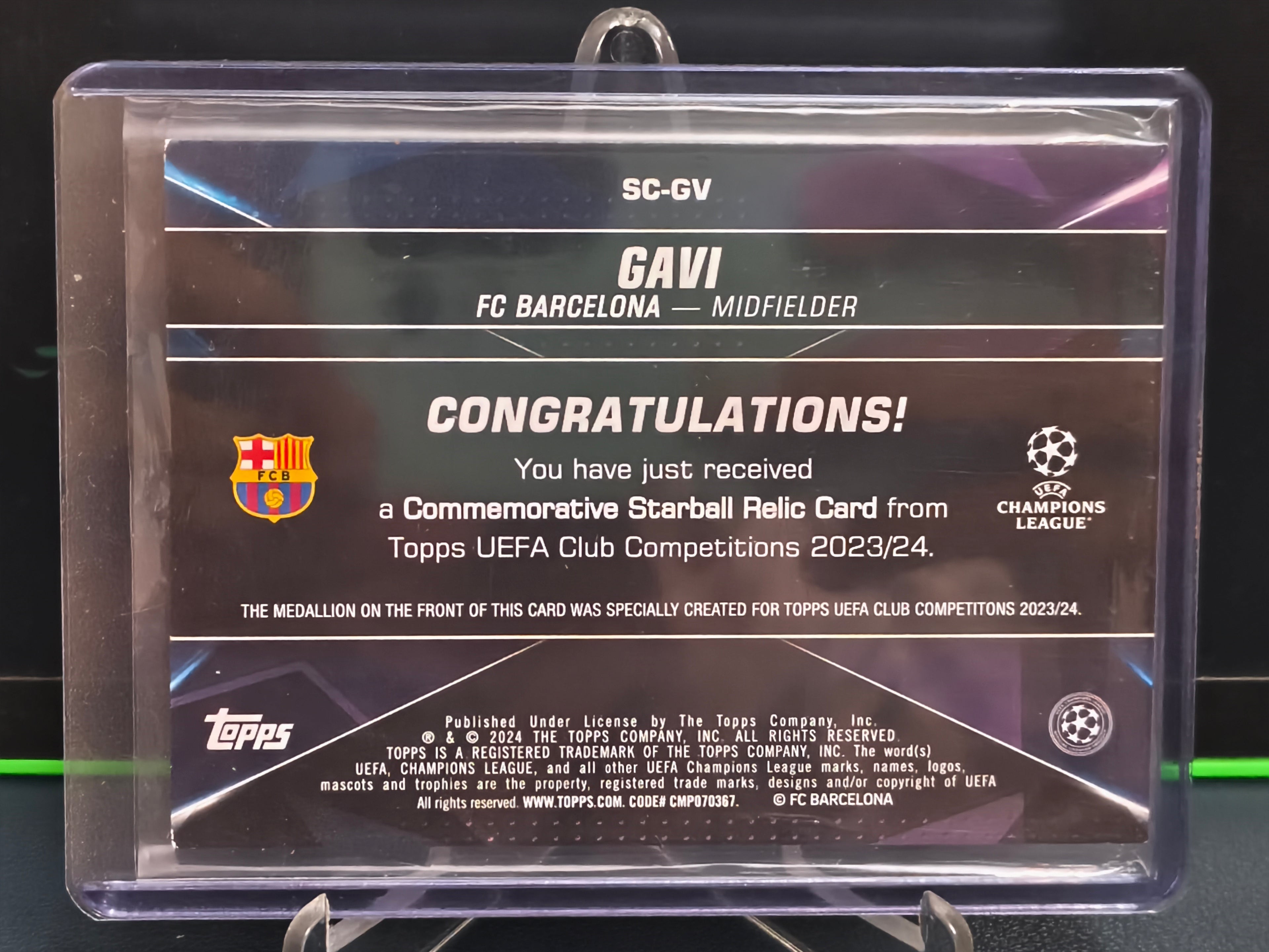 Gavi - Starball Relic Card - Topps UCC 23/24
