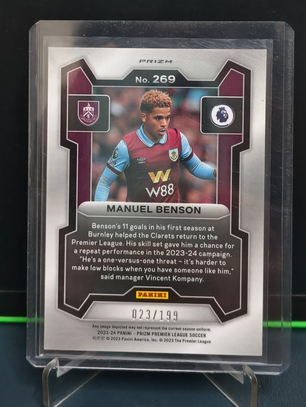 Manuel Benson - 23/199 Card - Panini Prizm PL 23-24