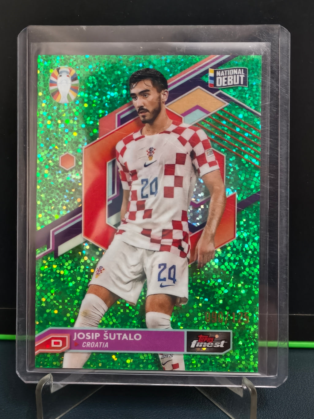 Josip Sutalo - 90/125 Card - Topps Finest Road to UEFA Euro 2024
