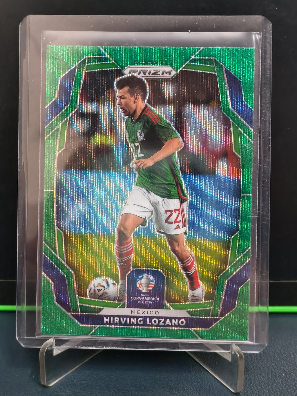 Hirving Lozano - Green Wave Card - Panini Prizm Copa America 2024