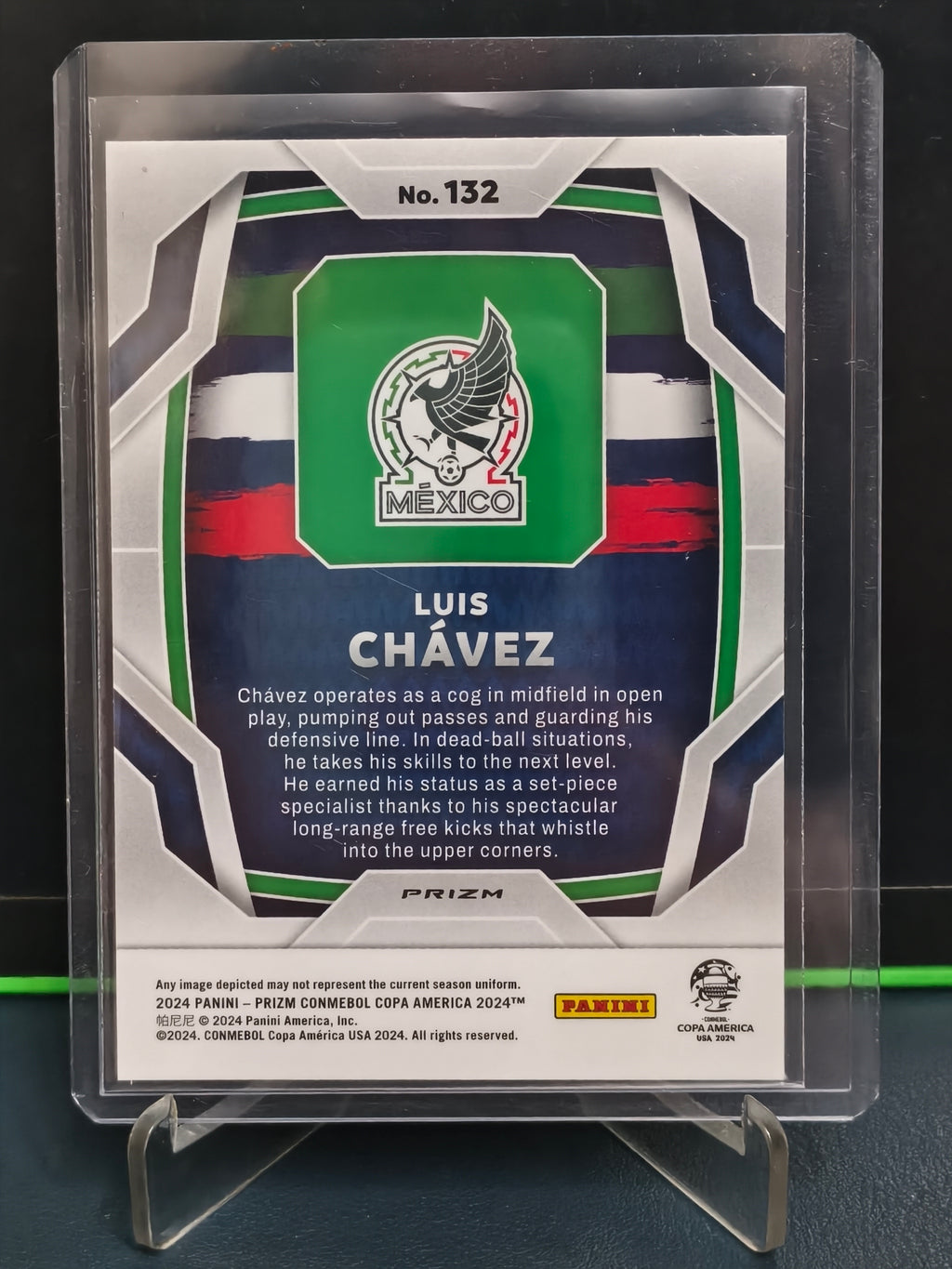 Luis Chavez - Green Wave Card - Panini Prizm Copa America 2024