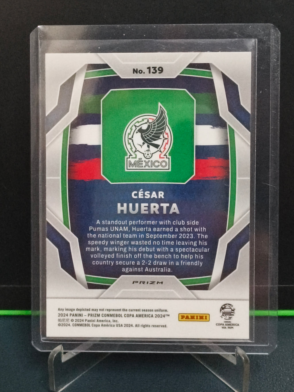 Cesar Huerta - Hyper Card - Panini Prizm Copa America 2024