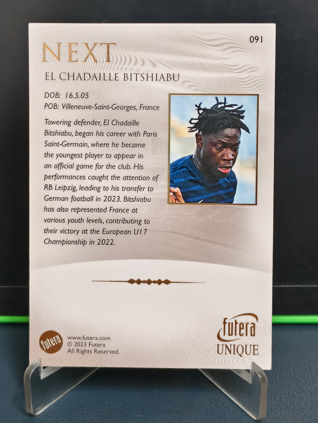 El Chadaille Bitshiabu - Base Card - Futera Unique 2023