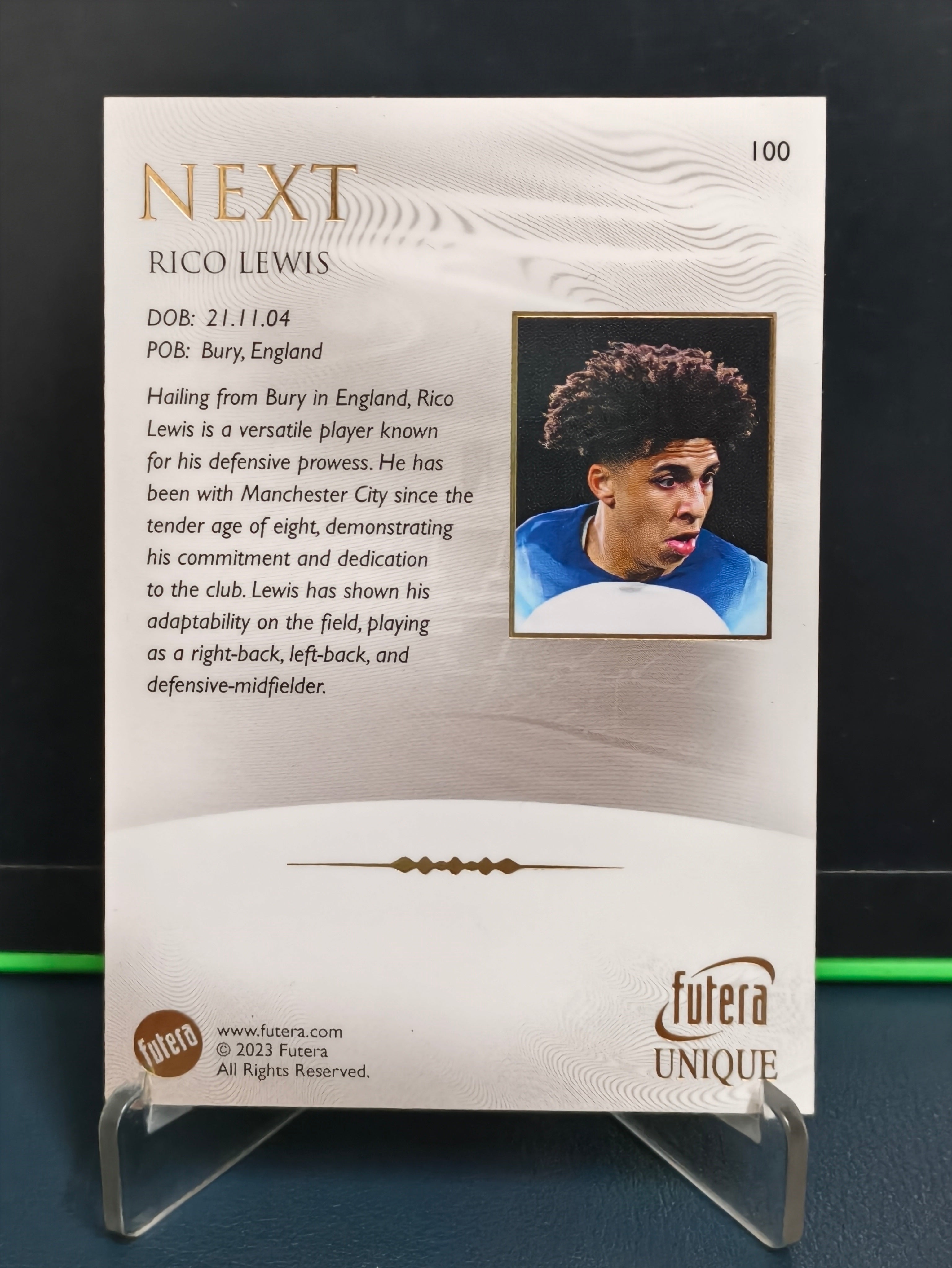 Rico Lewis - Base Card - Futera Unique 2023