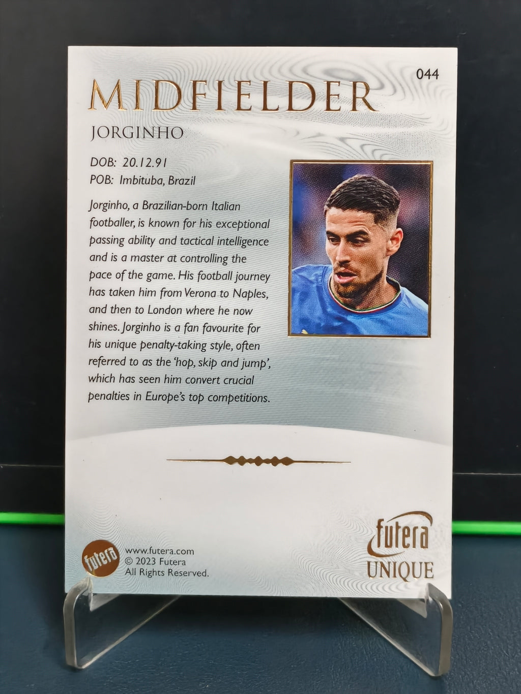 Jorginho - Base Card - Futera Unique 2023
