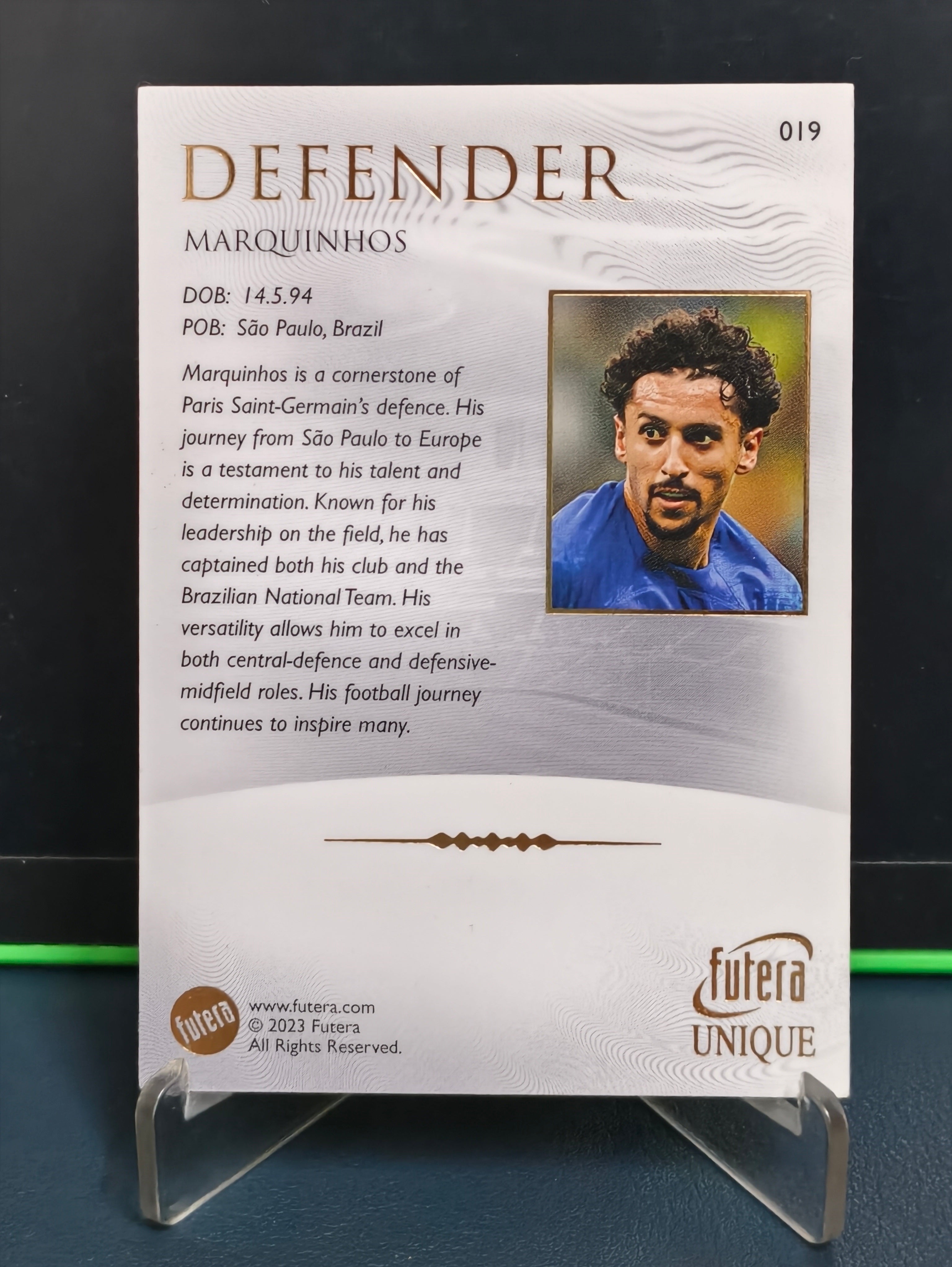 Marquinhos - Base Card - Futera Unique 2023