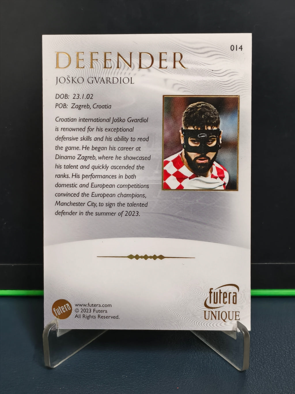 Josko Gvardiol - Base Card - Futera Unique 2023