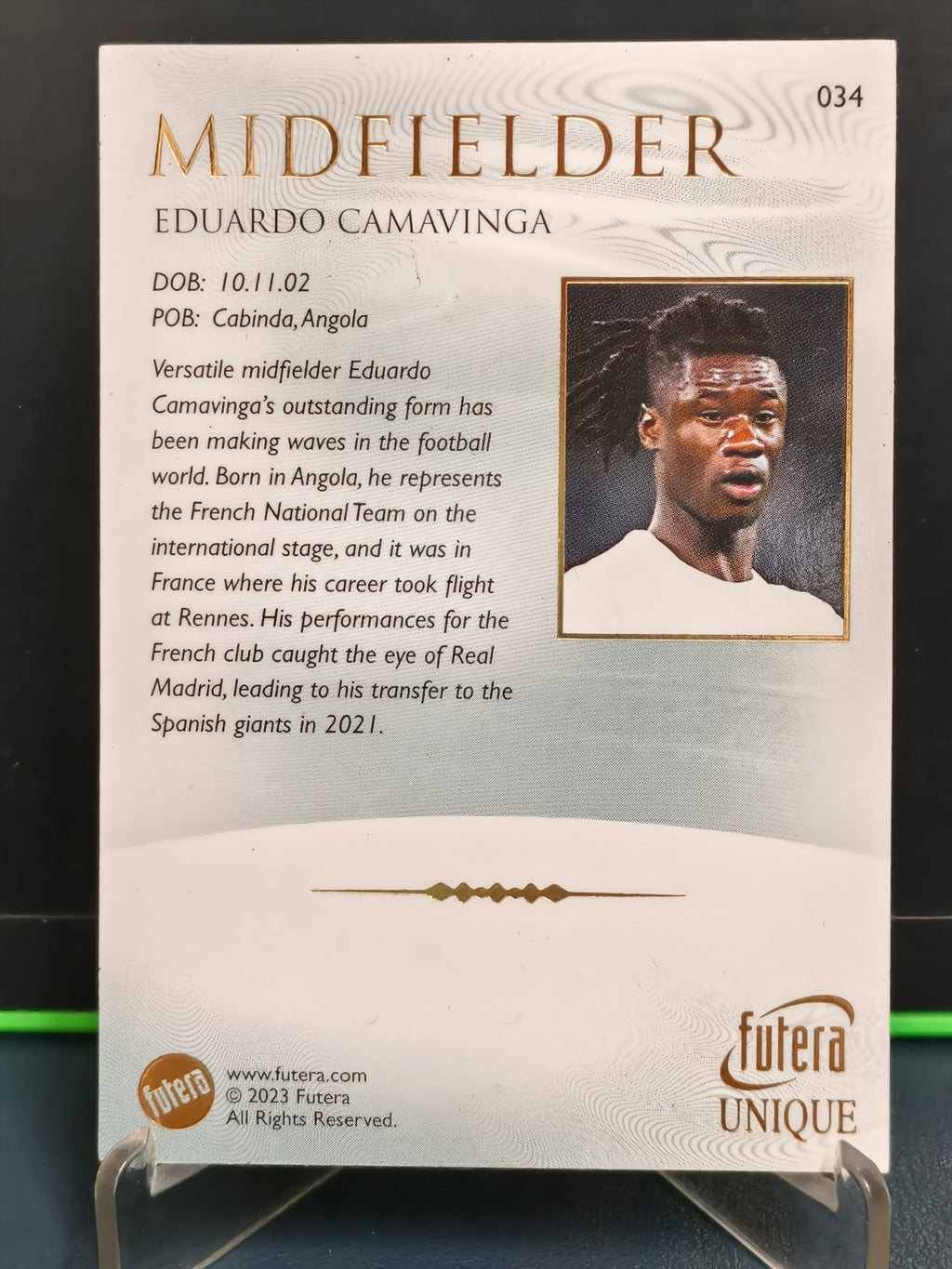 Eduardo Camavinga - Base Card - Futera Unique 2023
