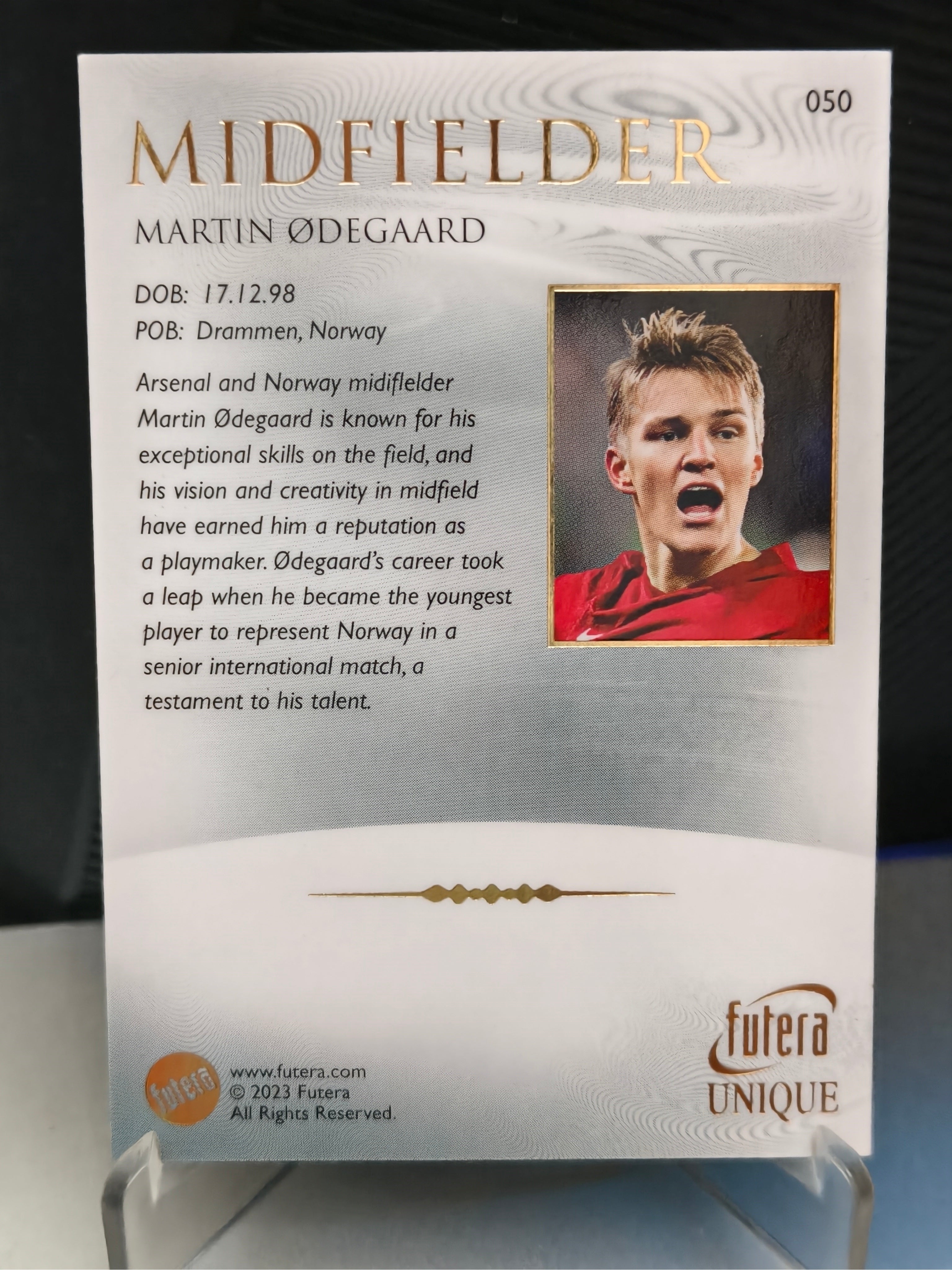 Martin Odegaard - Base Card - Futera Unique 2023