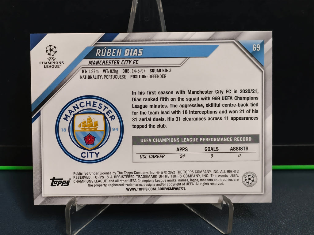 Ruben Dias - Starball Foil Card - Topps UCL 21-22