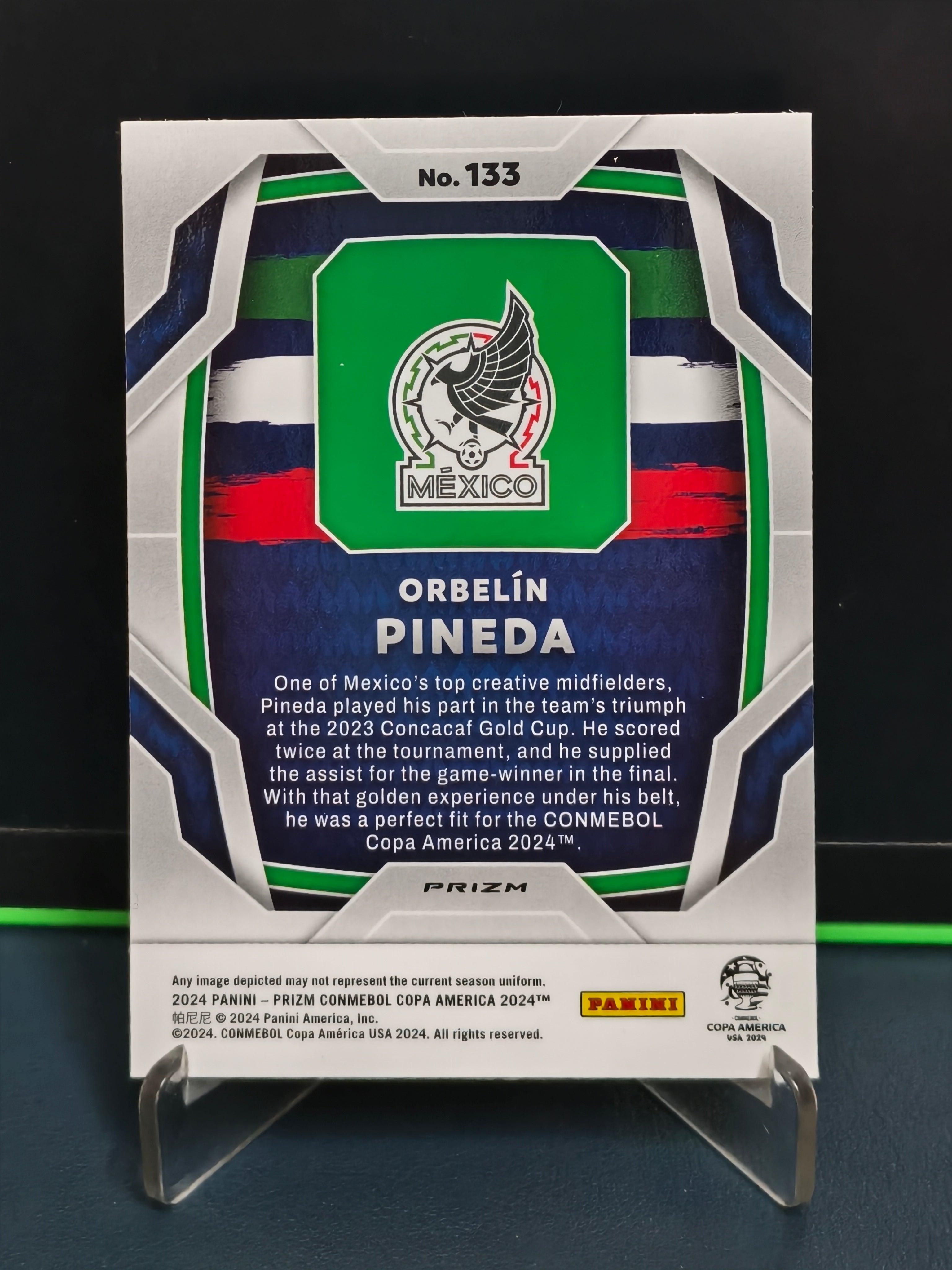 Orbelin Pineda - Pulsar Prizm Card - Panini Prizm Copa America 2024
