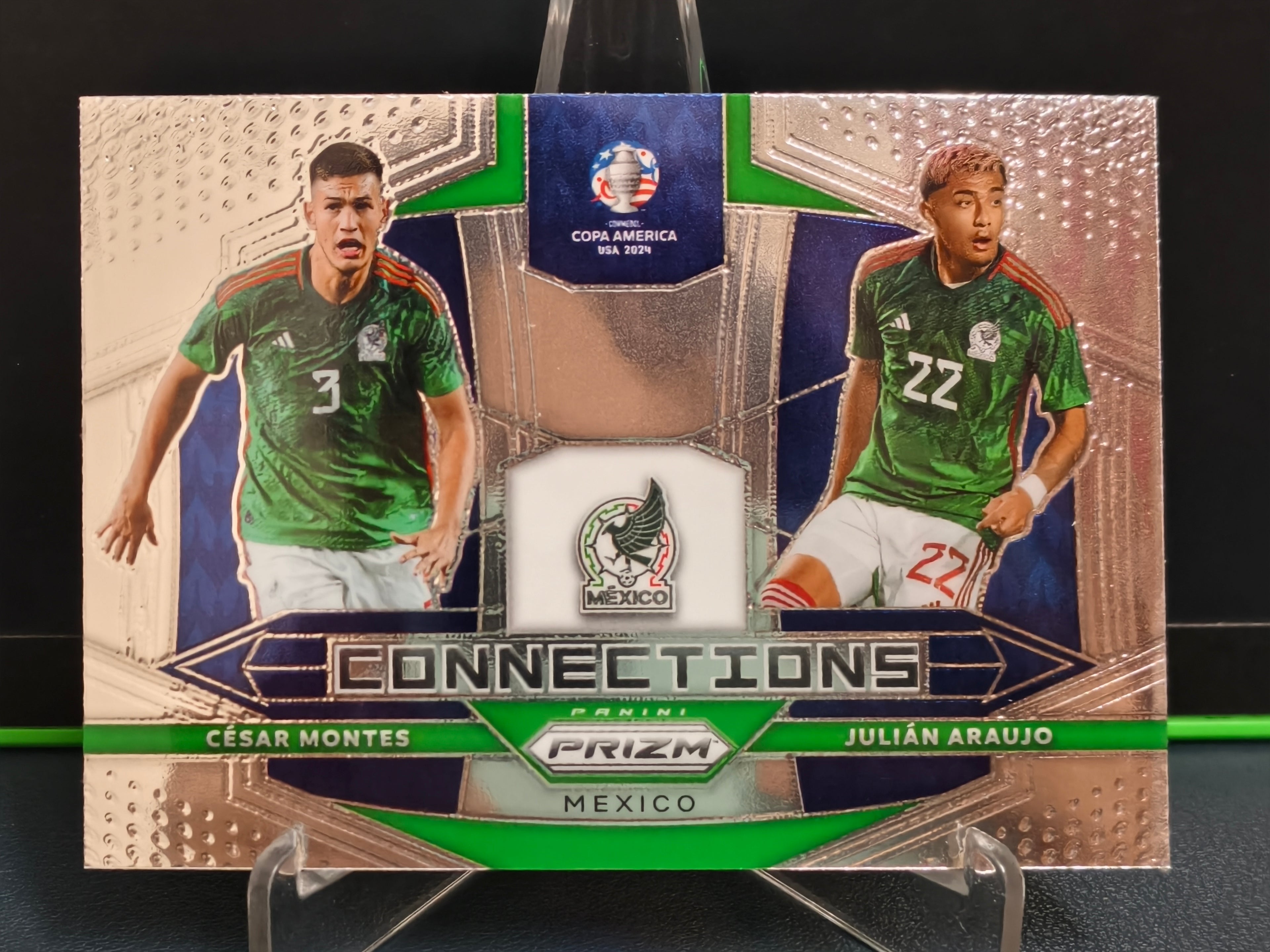 Cesar Montes/Julian Araujo - Connections Card - Panini Prizm Copa America 2024