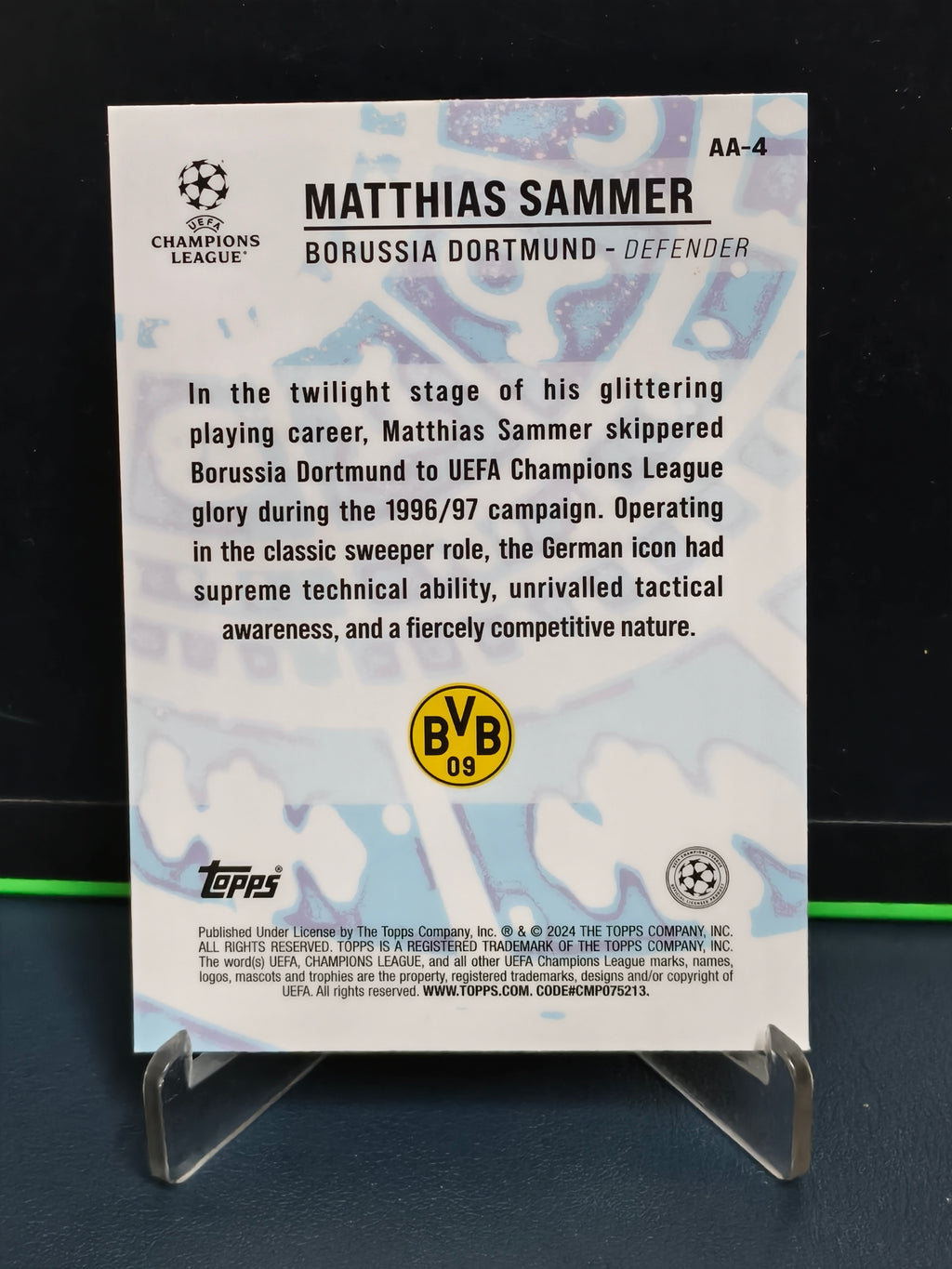 Matthias Sammer - Ageless Alchemy Card - Topps UEFA Merlin 23-24