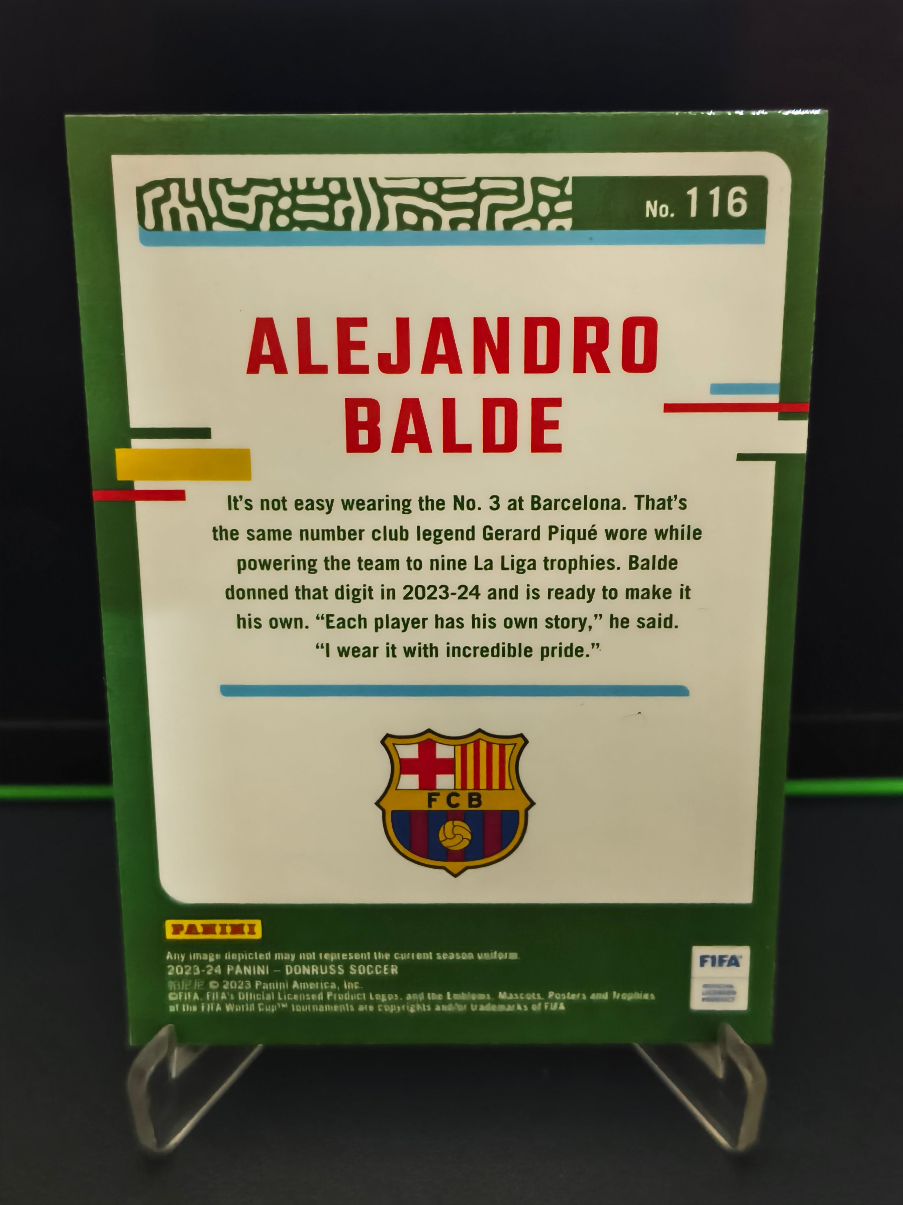 Alejandro Balde - Optic Card - Panini Donruss Soccer 23-24