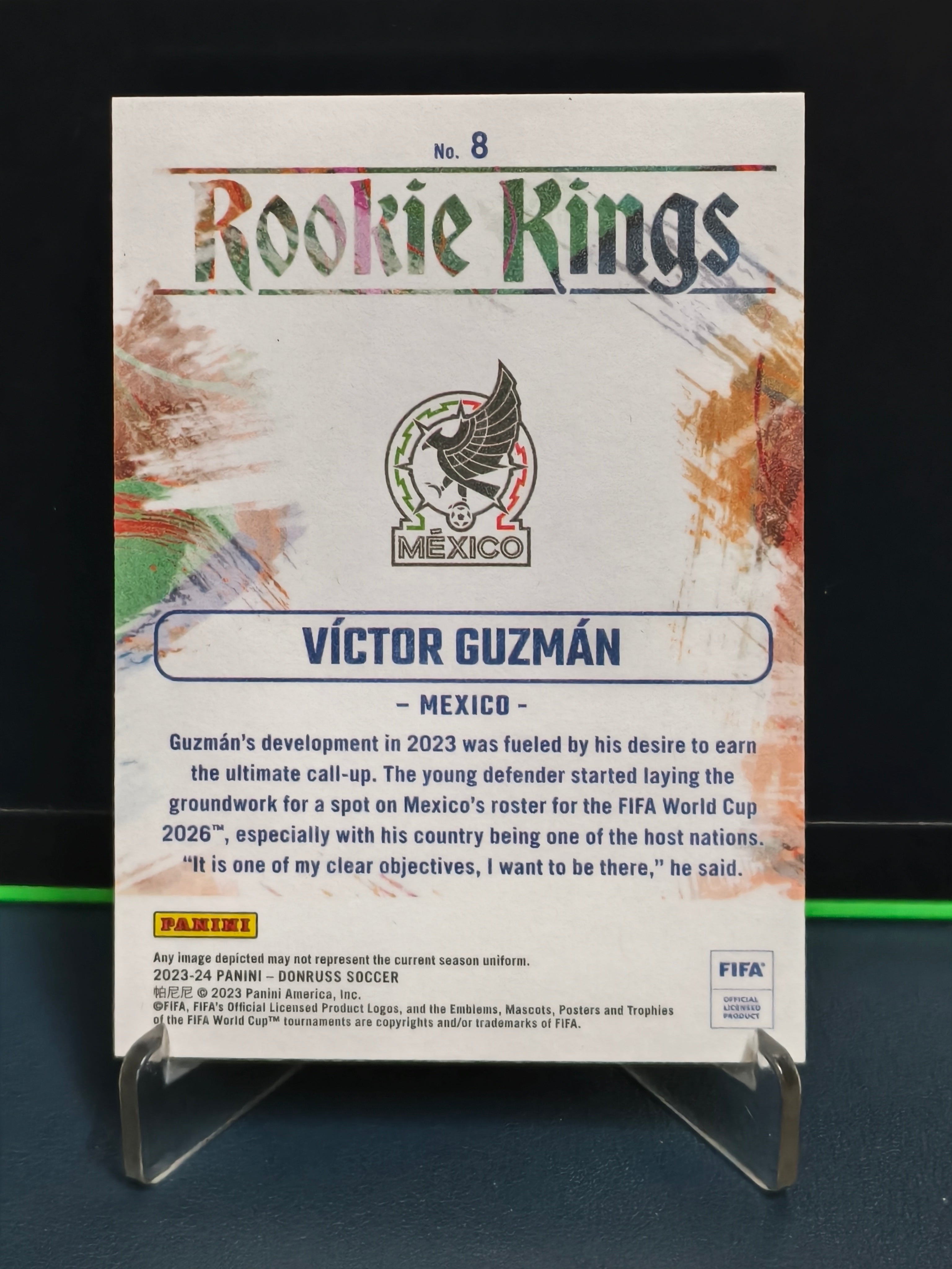 Victor Guzman - Rookie Kings Card - Panini Donruss Soccer 23-24