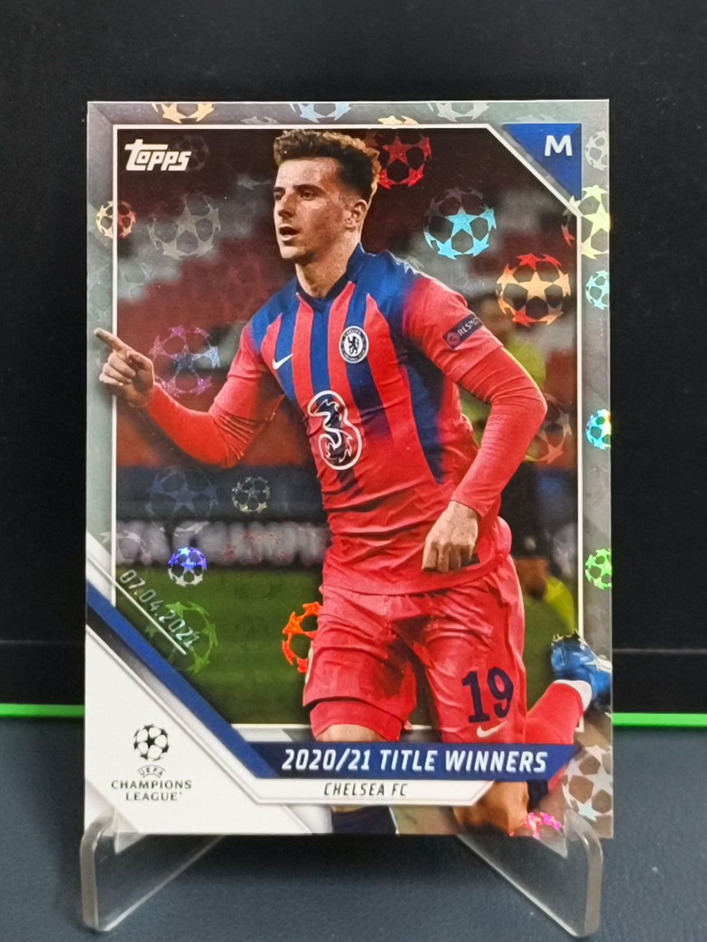 Mason Mount/Chelsea FC - Starball Foil 2020/21 Title Winners Card - Topps UCL 21-22