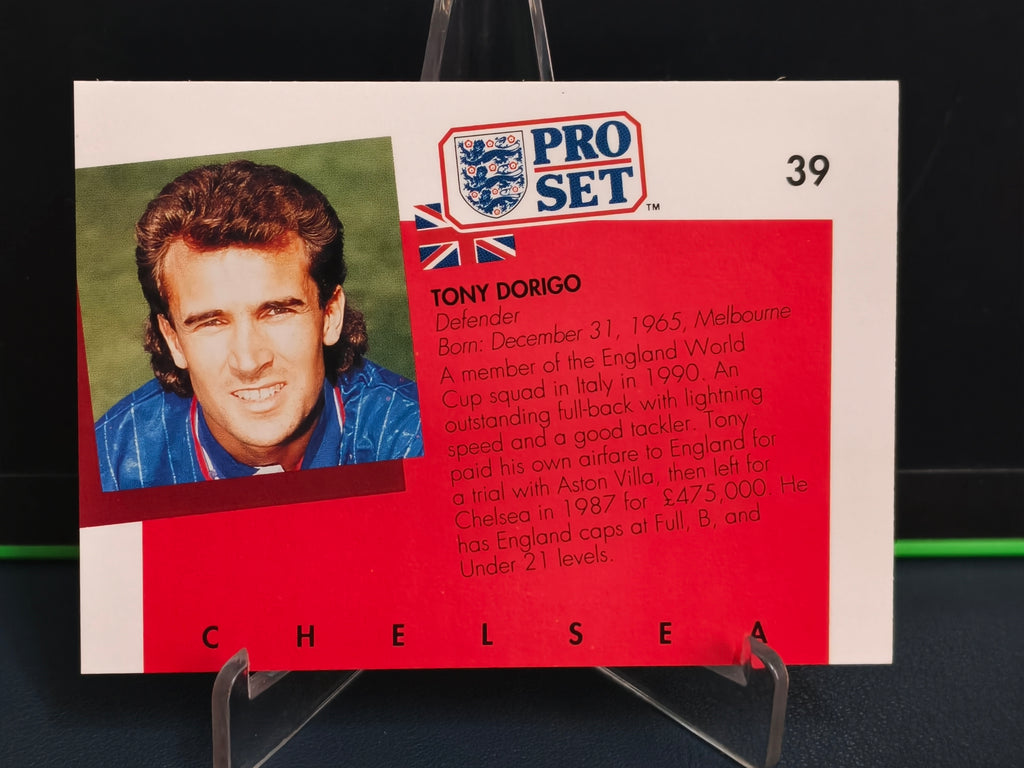 Tony Dorigo - Base Card - Pro Set English Football 90-91