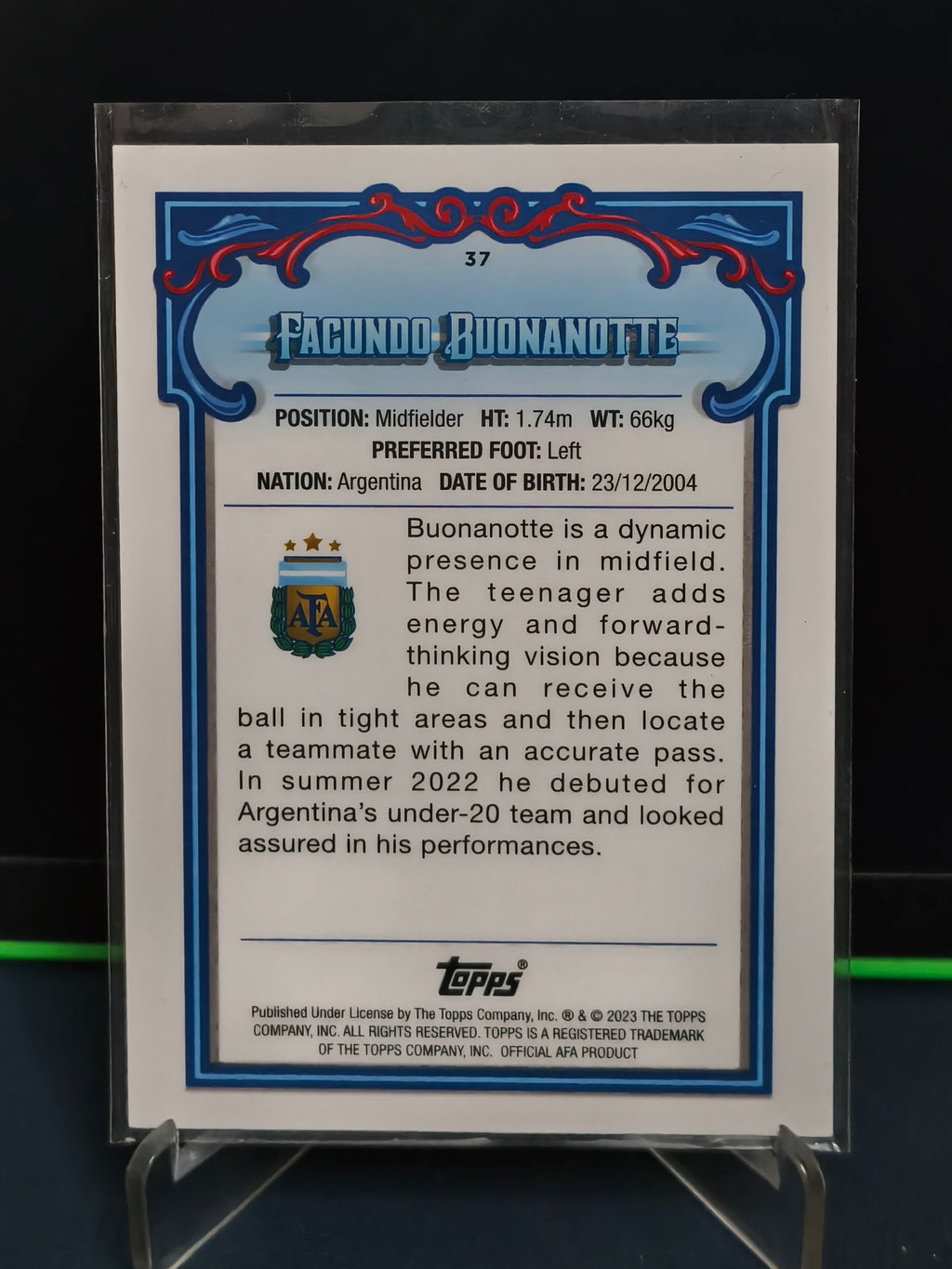 Facundo Buonanotte - Base Card - Topps Argentina Fileteado 2023