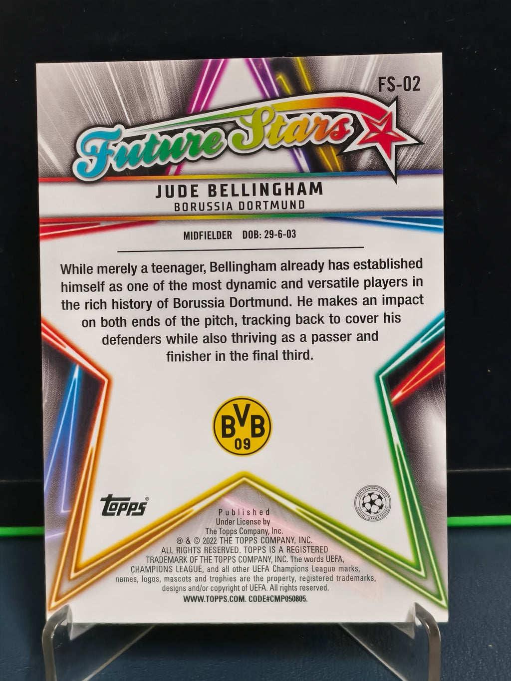 Jude Bellingham - Future Stars Card - Topps UCL 21-22
