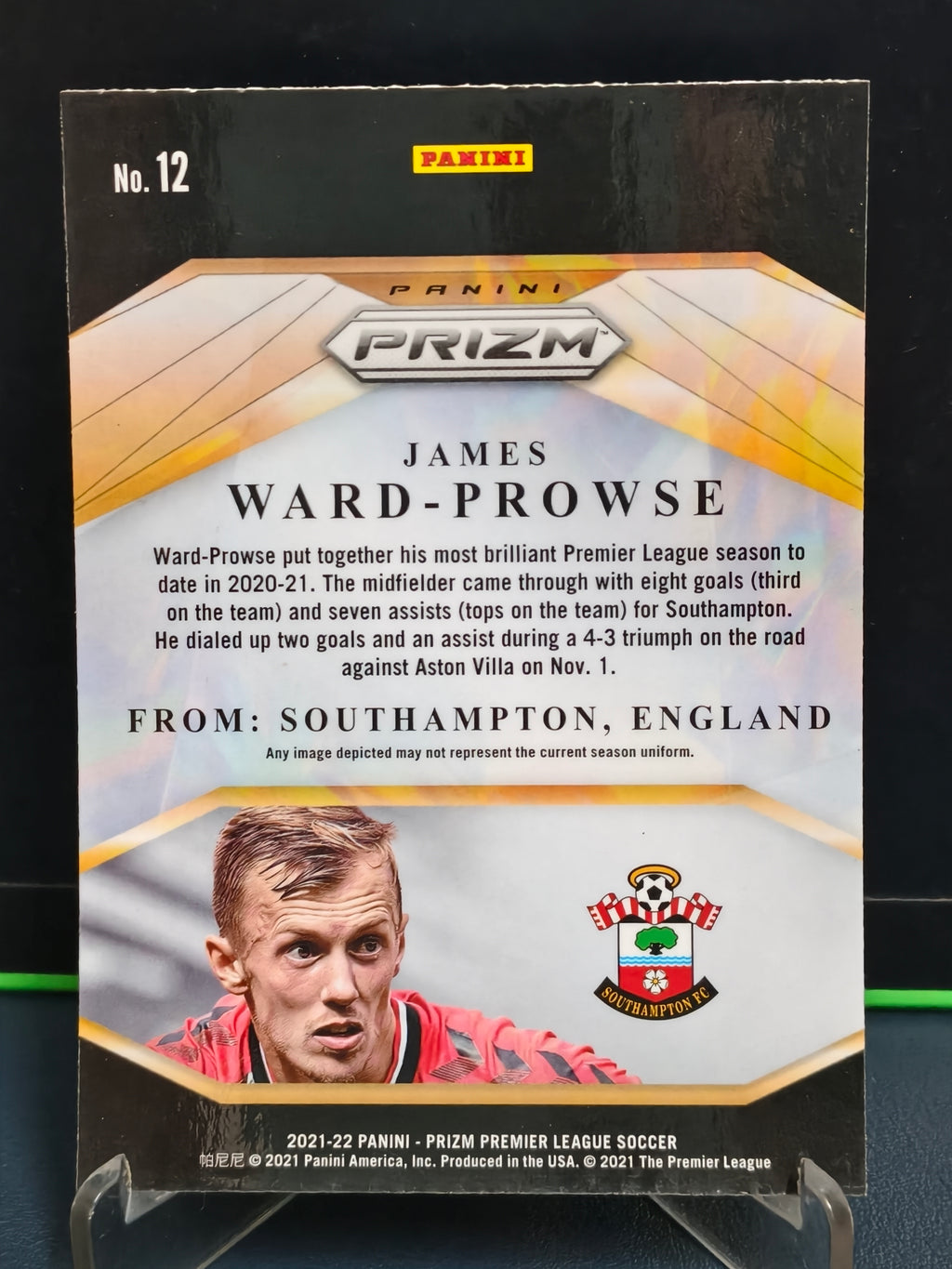 James Ward-Prowse - Brilliance Card - Panini Prizm PL 21-22