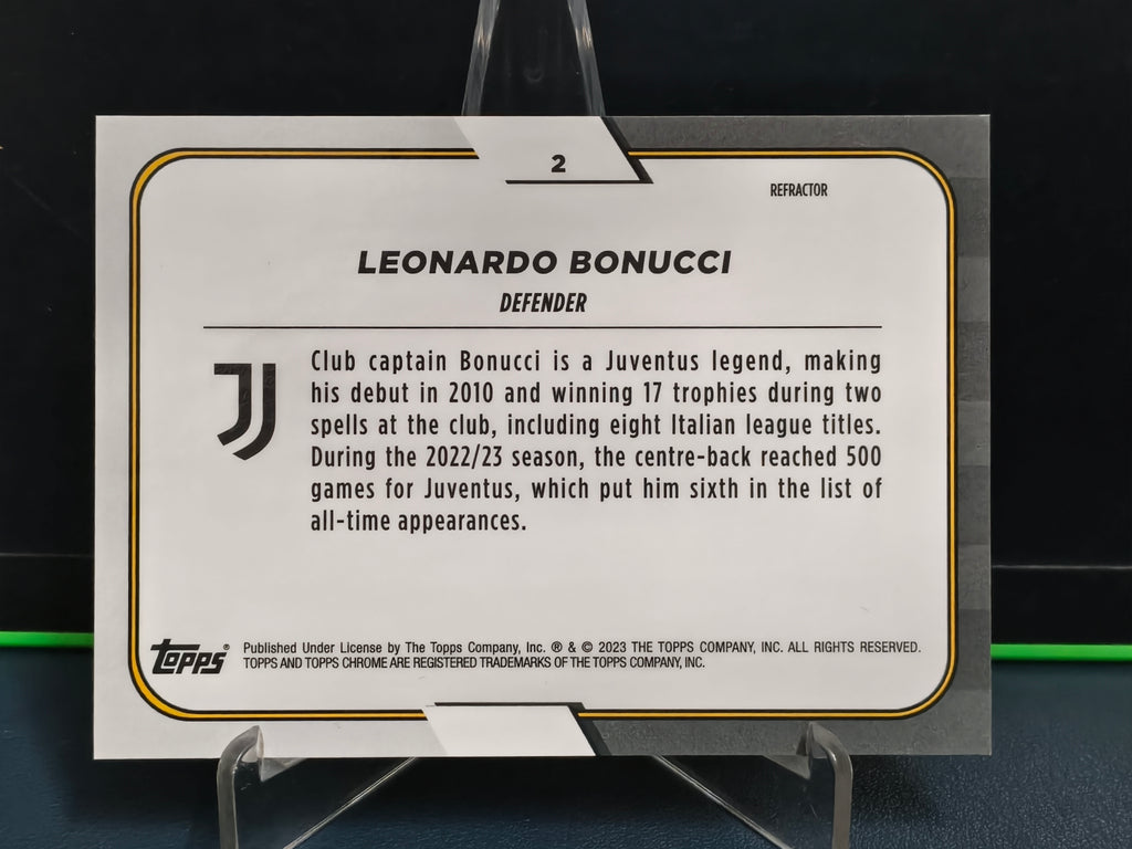 Leonardo Bonucci - Refractor Card - Topps Juventus Chrome 22-23