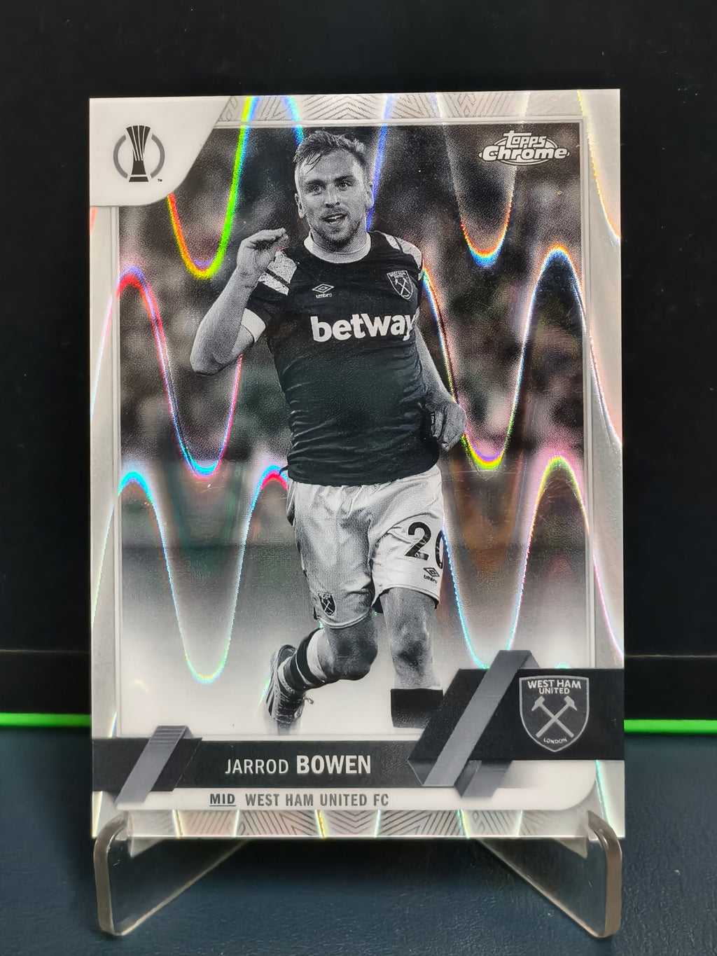 Jarrod Bowen - B&W RayWave Card - Topps Chrome UCC 22-23