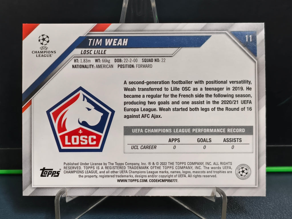 Tim Weah - Starball Foil Card - Topps UCL 21-22