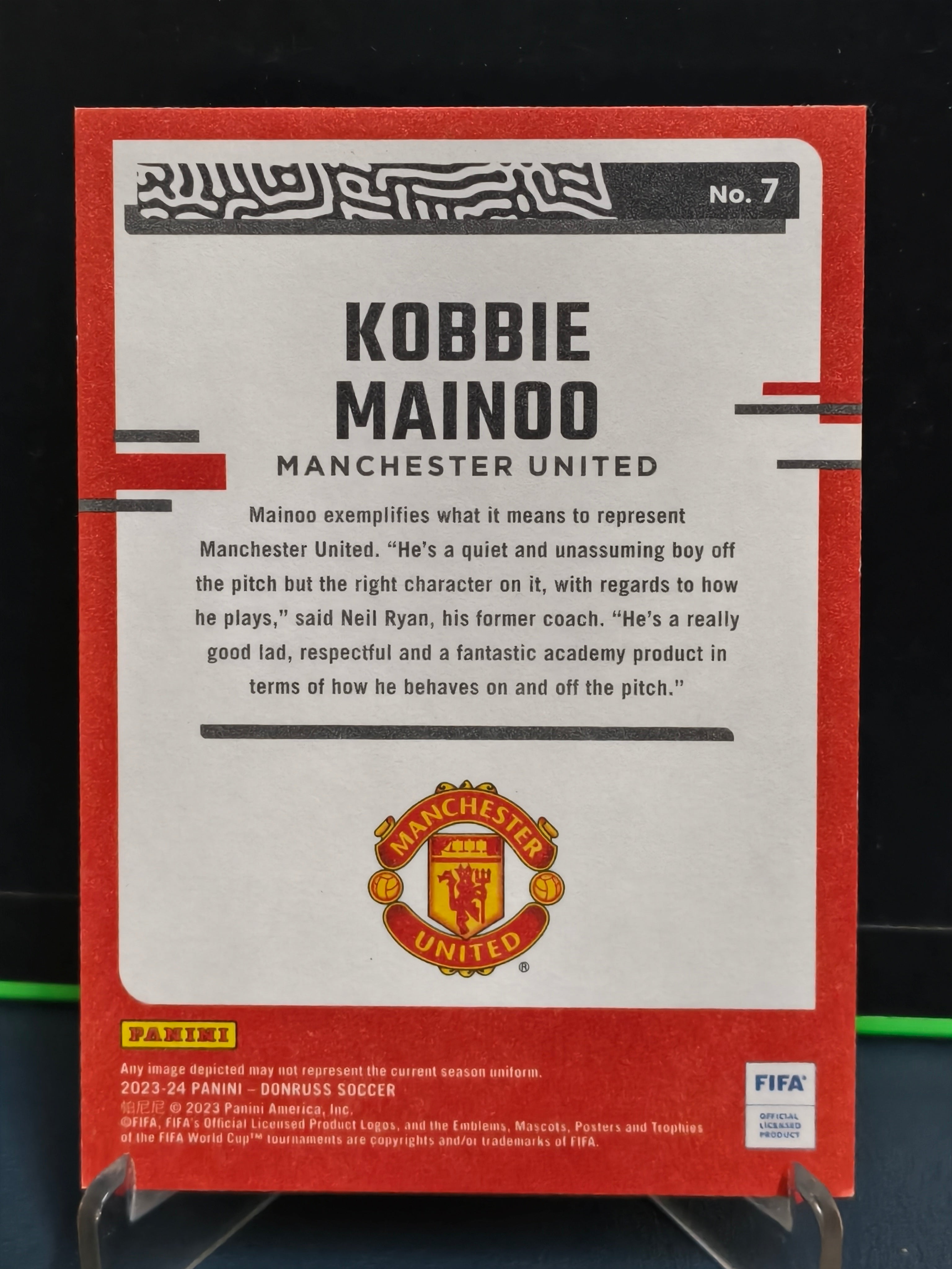 Kobbie Mainoo - The Rookies Card - Panini Donruss Soccer 23-24