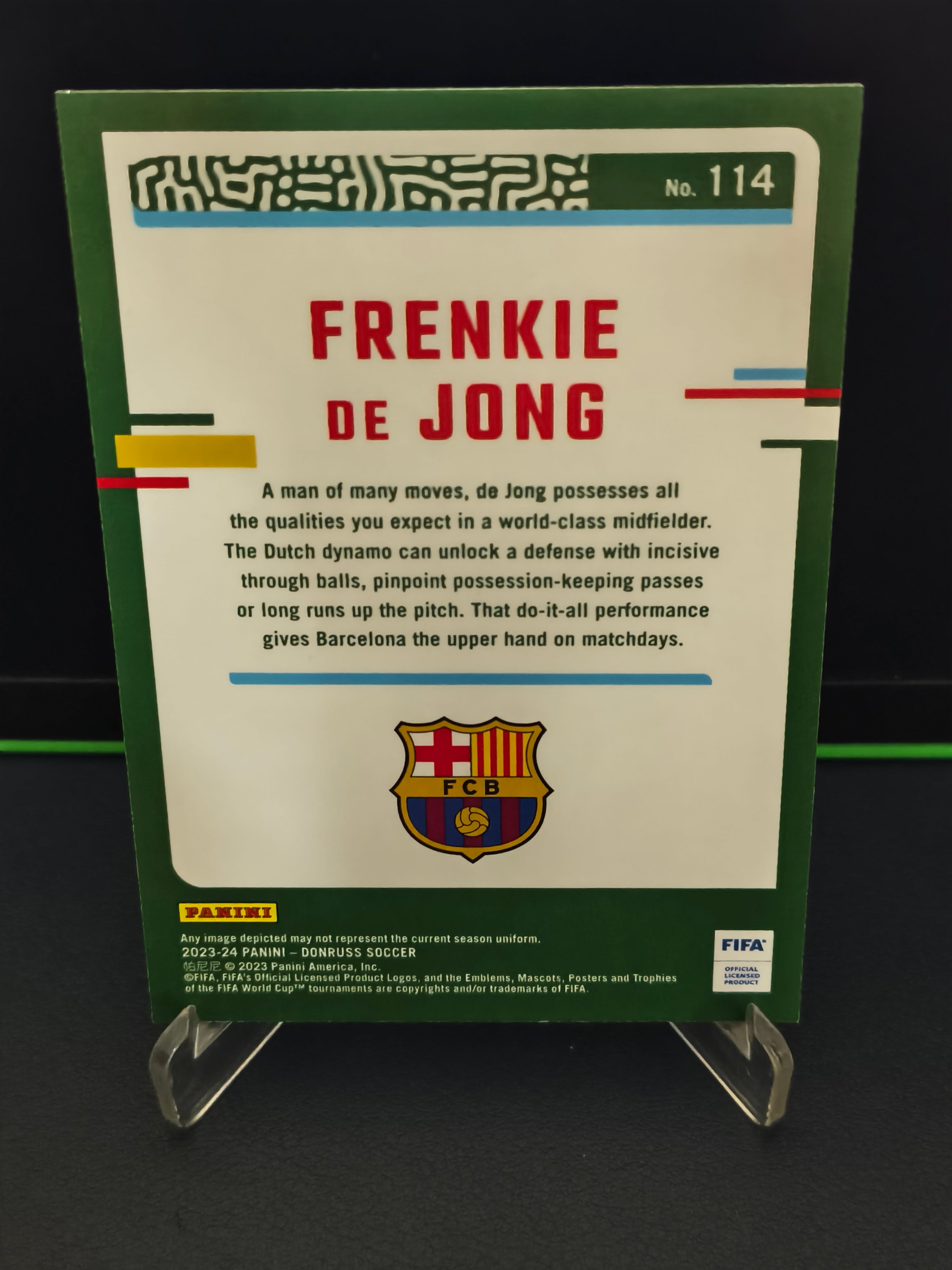 Frenkie De Jong - Optic Card - Panini Donruss Soccer 23-24