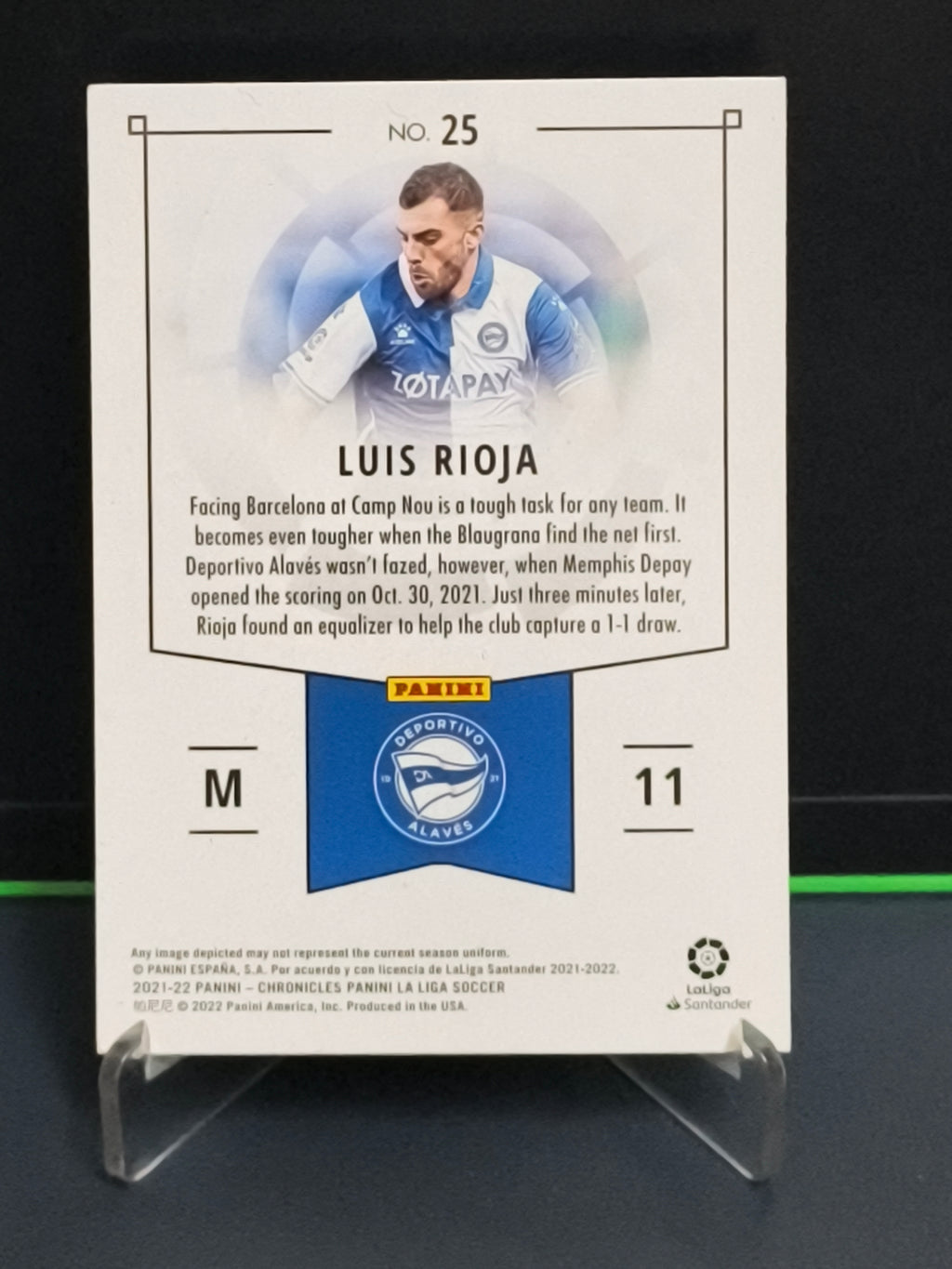 Luis Rioja - Purple Astro Card - Panini Chronicles La Liga 21-22