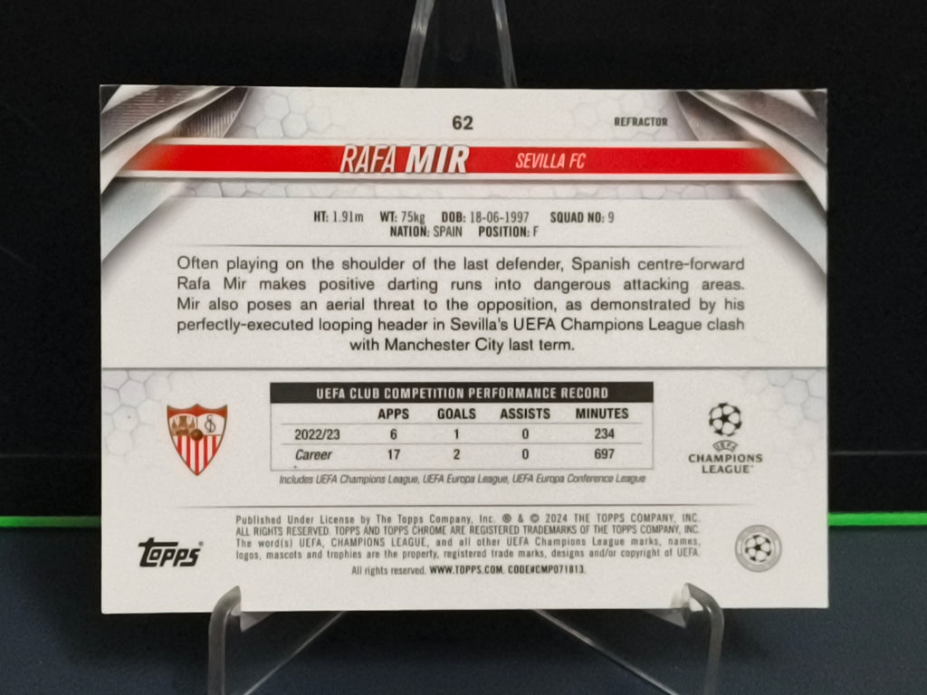 Rafa Mir - Refractor Card - Topps Chrome UCC 23-24