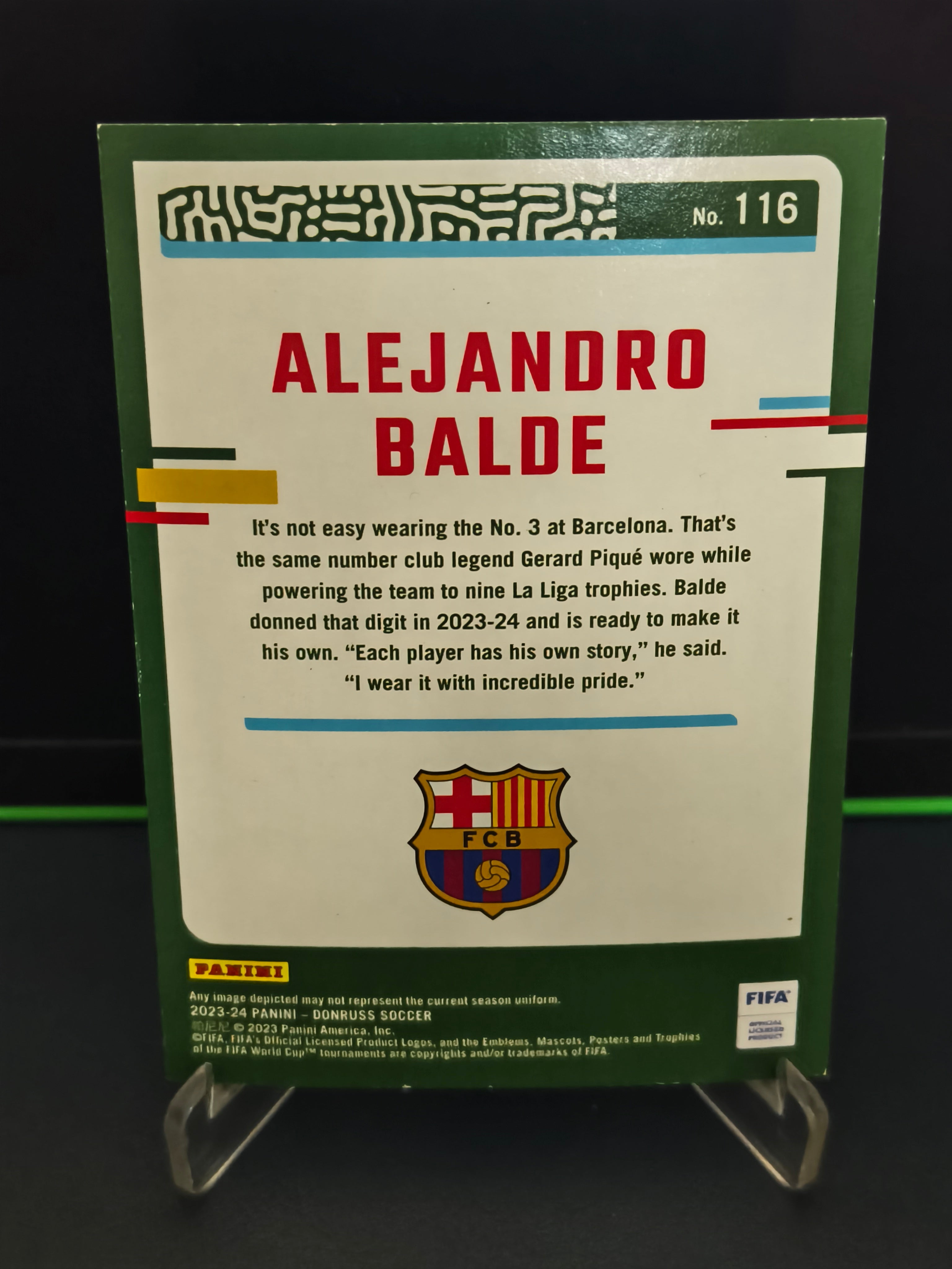 Alejandro Balde - Silver Base Card - Panini Donruss Soccer 23-24